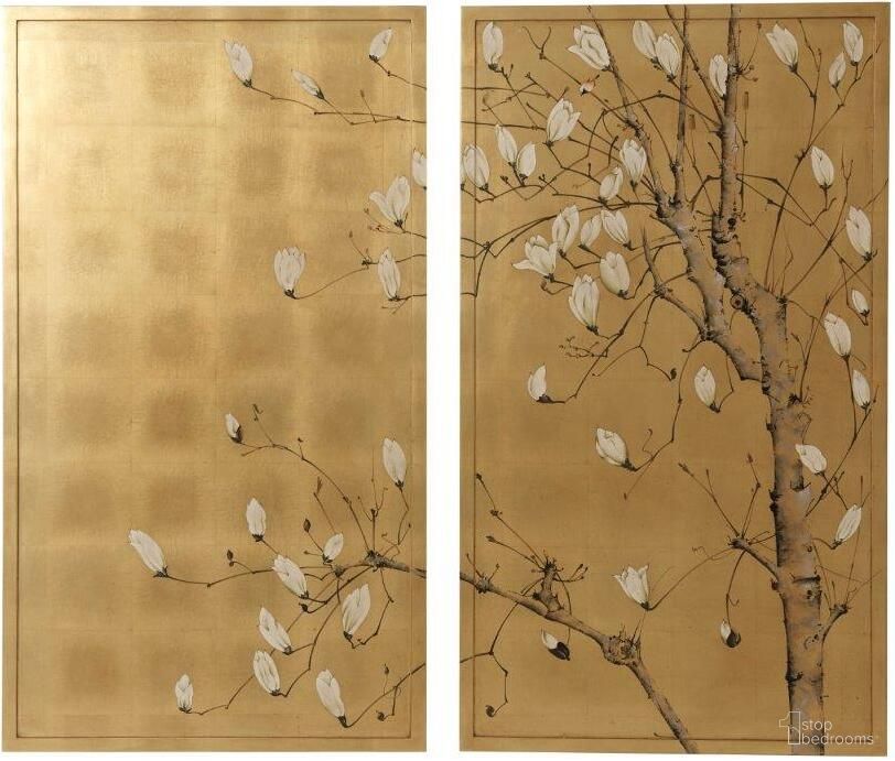 The appearance of Spring Magnolias Wall Decor designed by Theodore Alexander in the traditional interior design. This  piece of furniture  was selected by 1StopBedrooms from Indochine Collection to add a touch of cosiness and style into your home. Sku: 3202-361.