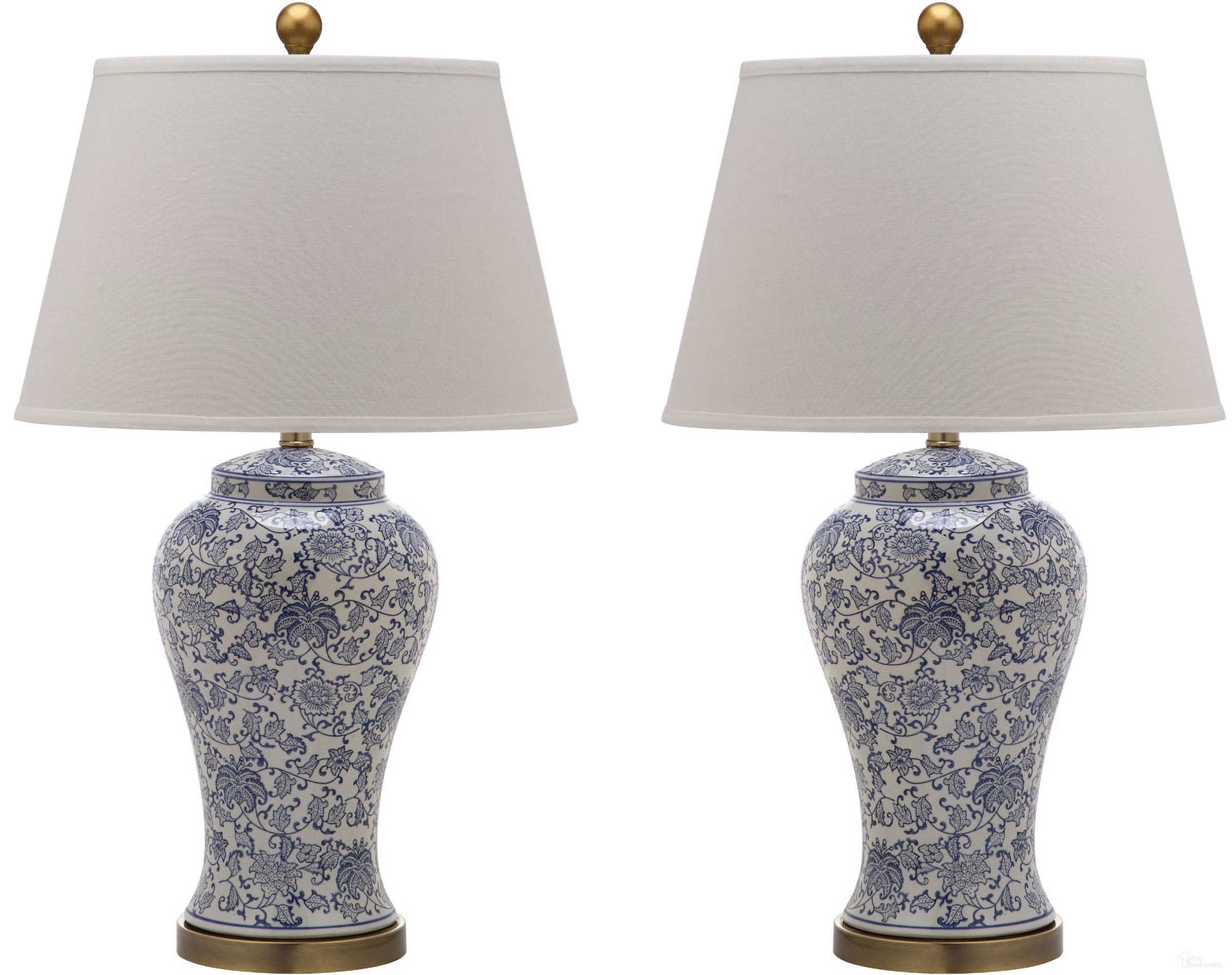 The appearance of Spring Multicolor Floral 29 Inch Blossom Table Lamp Set of 2 LIT4170B designed by Safavieh in the modern / contemporary interior design. This blue and white piece of furniture was selected by 1StopBedrooms from Spring Collection to add a touch of cosiness and style into your home. Sku: LIT4170B-SET2. Material: Ceramic.