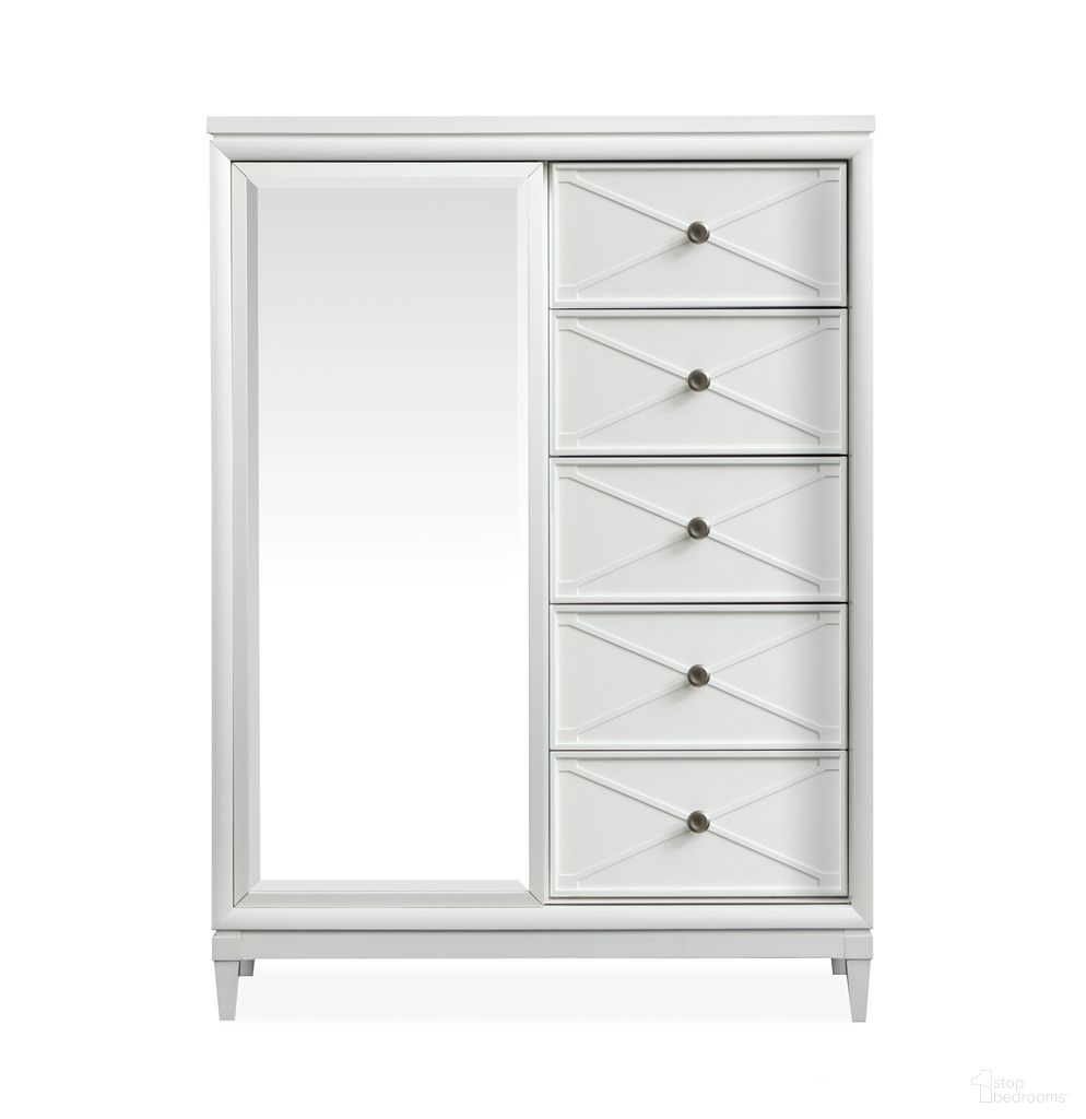 The appearance of Springhouse Door Chest In Whisper White designed by Magnussen in the transitional interior design. This whisper white piece of furniture was selected by 1StopBedrooms from Springhouse Collection to add a touch of cosiness and style into your home. Sku: B5993-13. Material: MDF.