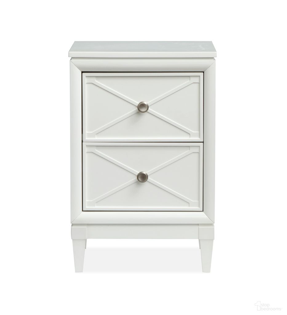 The appearance of Springhouse Drawer Nightstand In Whisper White designed by Magnussen in the transitional interior design. This whisper white piece of furniture was selected by 1StopBedrooms from Springhouse Collection to add a touch of cosiness and style into your home. Sku: B5993-01. Material: MDF.