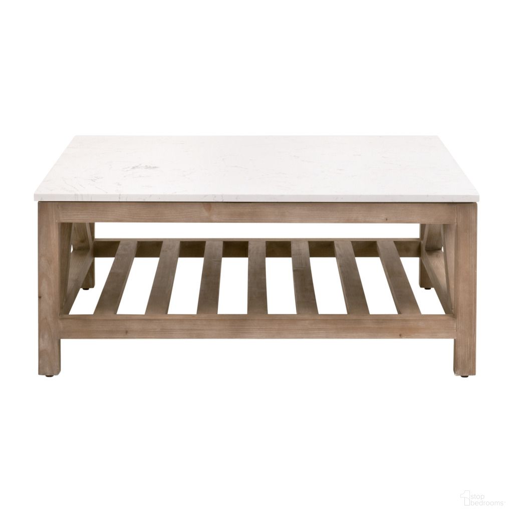 The appearance of Bella Antique Spruce Square Coffee Table In Smoke Gray Pine designed by Essentials For Living in the transitional interior design. This smoke gray pine piece of furniture was selected by 1StopBedrooms from Bella Antique Collection to add a touch of cosiness and style into your home. Sku: 8019SQ.SGRY-PNE/WHTQ. Material: Solid Pine Wood.