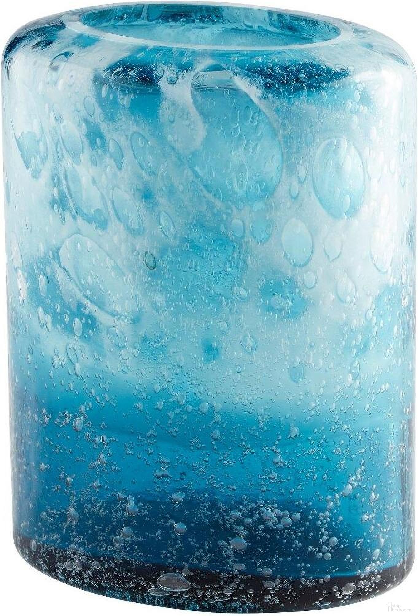The appearance of Spruzzo Blue Large Vase designed by Cyan Design in the modern / contemporary interior design. This blue piece of furniture was selected by 1StopBedrooms from Spruzzo Collection to add a touch of cosiness and style into your home. Sku: 11066. Material: Glass.