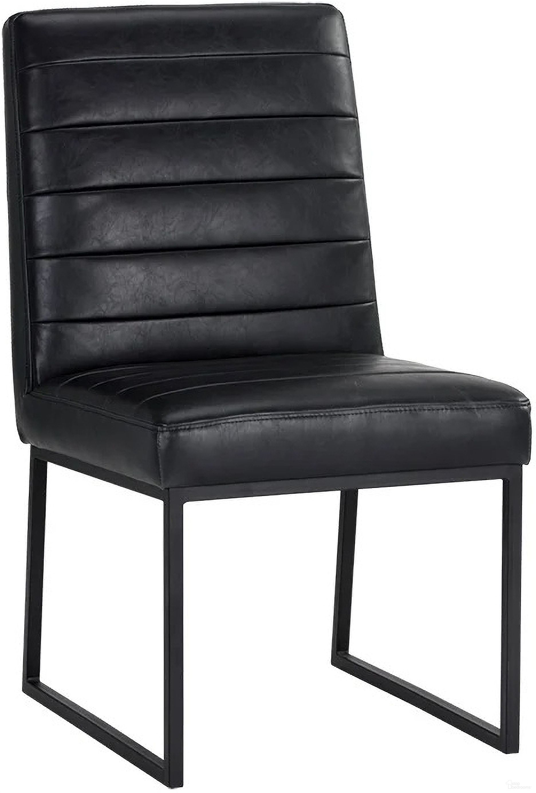 Spyros Dining Chair Set of 2 In Coal Black