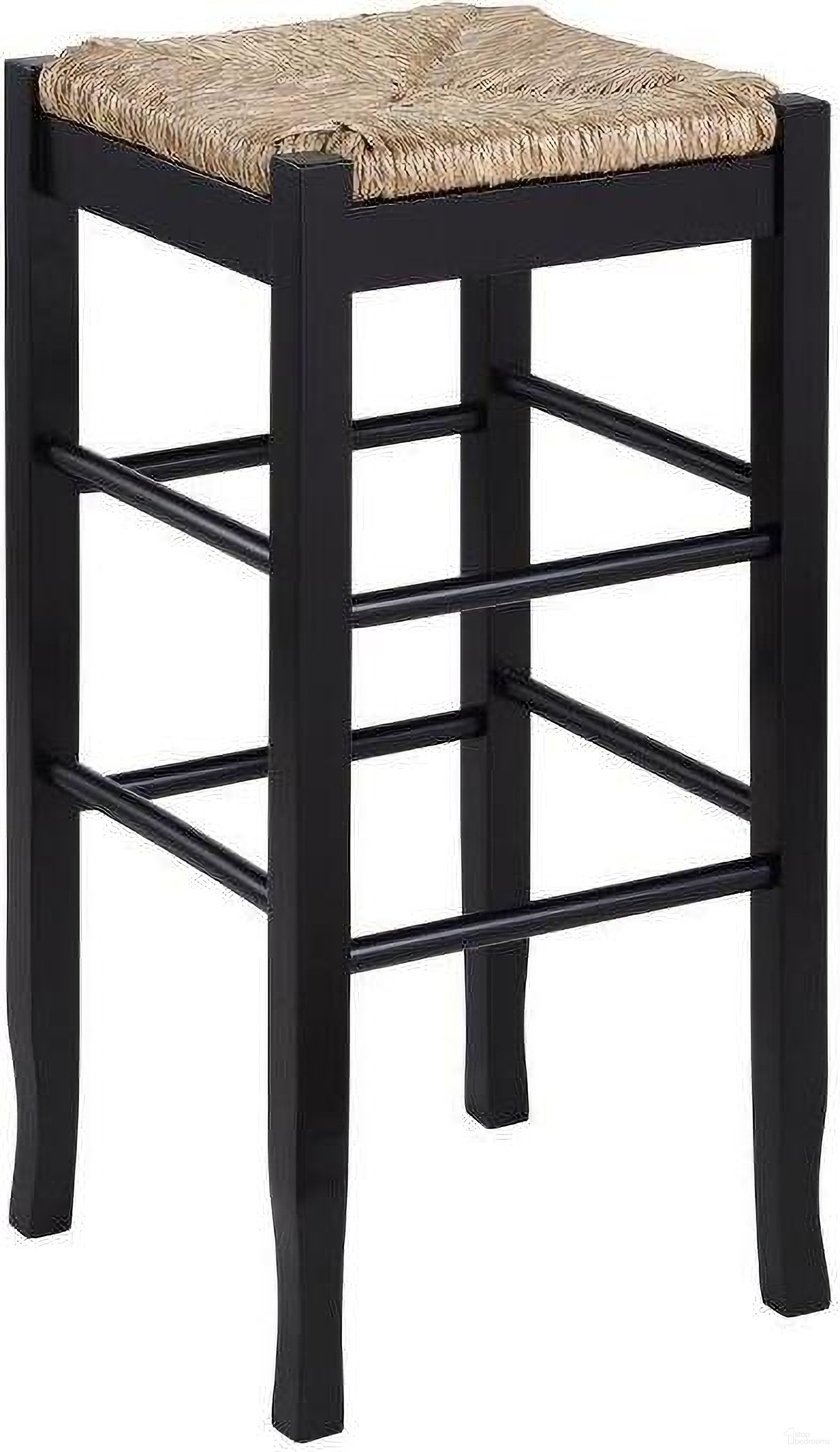 The appearance of Square 29 Inch Rush Backless Bar Stool In Black designed by Boraam Industries in the traditional interior design. This black piece of furniture was selected by 1StopBedrooms from Square Rush Collection to add a touch of cosiness and style into your home. Sku: 94929. Material: Wood.