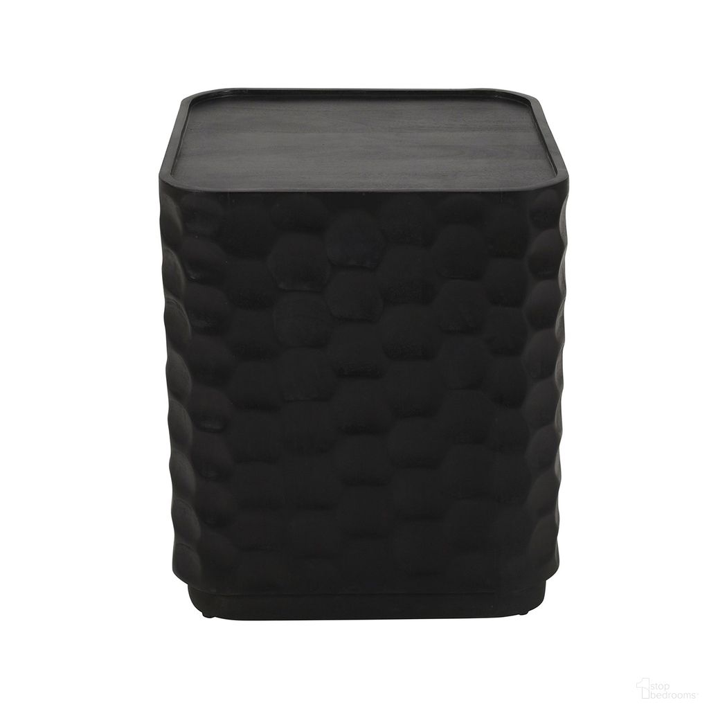 The appearance of Square Accent/End Table In Black designed by Crestview Collection in the coastal interior design. This black piece of furniture  was selected by 1StopBedrooms from  to add a touch of cosiness and style into your home. Sku: CVFNR5236. Material: Solid Wood.