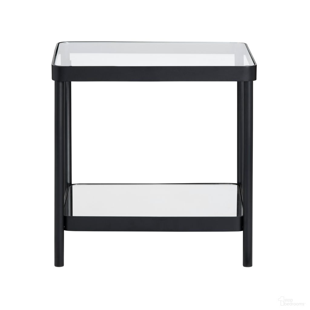 The appearance of Square Accent/End Table In Clear and Black designed by Crestview Collection in the modern / contemporary interior design. This clear/black piece of furniture  was selected by 1StopBedrooms from  to add a touch of cosiness and style into your home. Sku: CVFZR6193. Material: Metal.