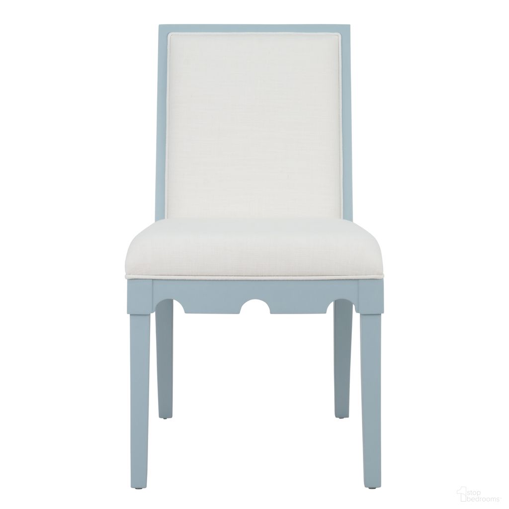The appearance of Square Back Dining Chair In Blue designed by Worlds Away in the modern / contemporary interior design. This blue piece of furniture was selected by 1StopBedrooms from to add a touch of cosiness and style into your home. Sku: LANISTER LB. Material: Solid Wood. Chair Type: Side Chair.
