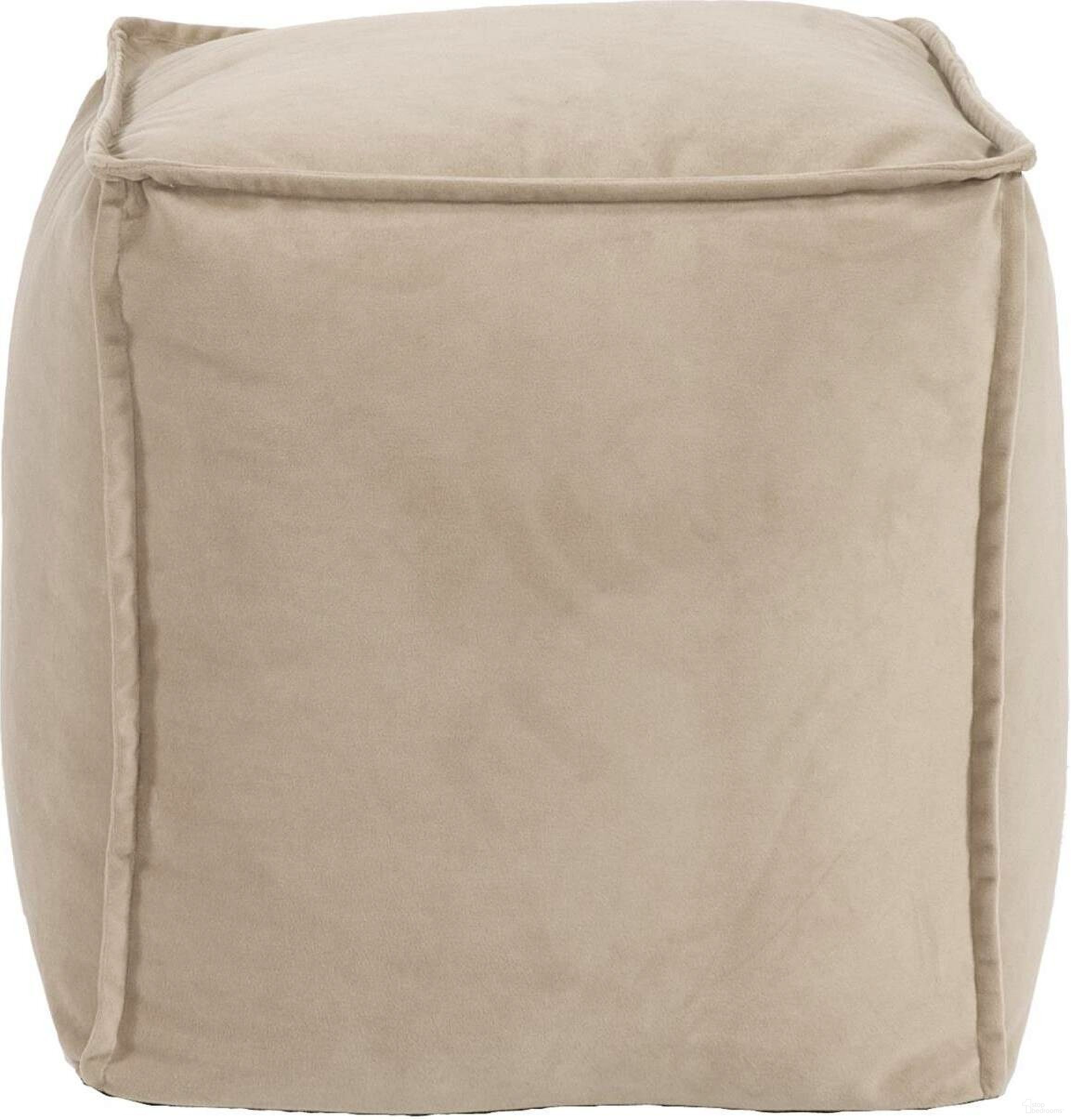 The appearance of Square Pouf Bella In Sand designed by Howard Elliott in the modern / contemporary interior design. This sand piece of furniture  was selected by 1StopBedrooms from Bella Collection to add a touch of cosiness and style into your home. Sku: 873-224. Material: Polyester.
