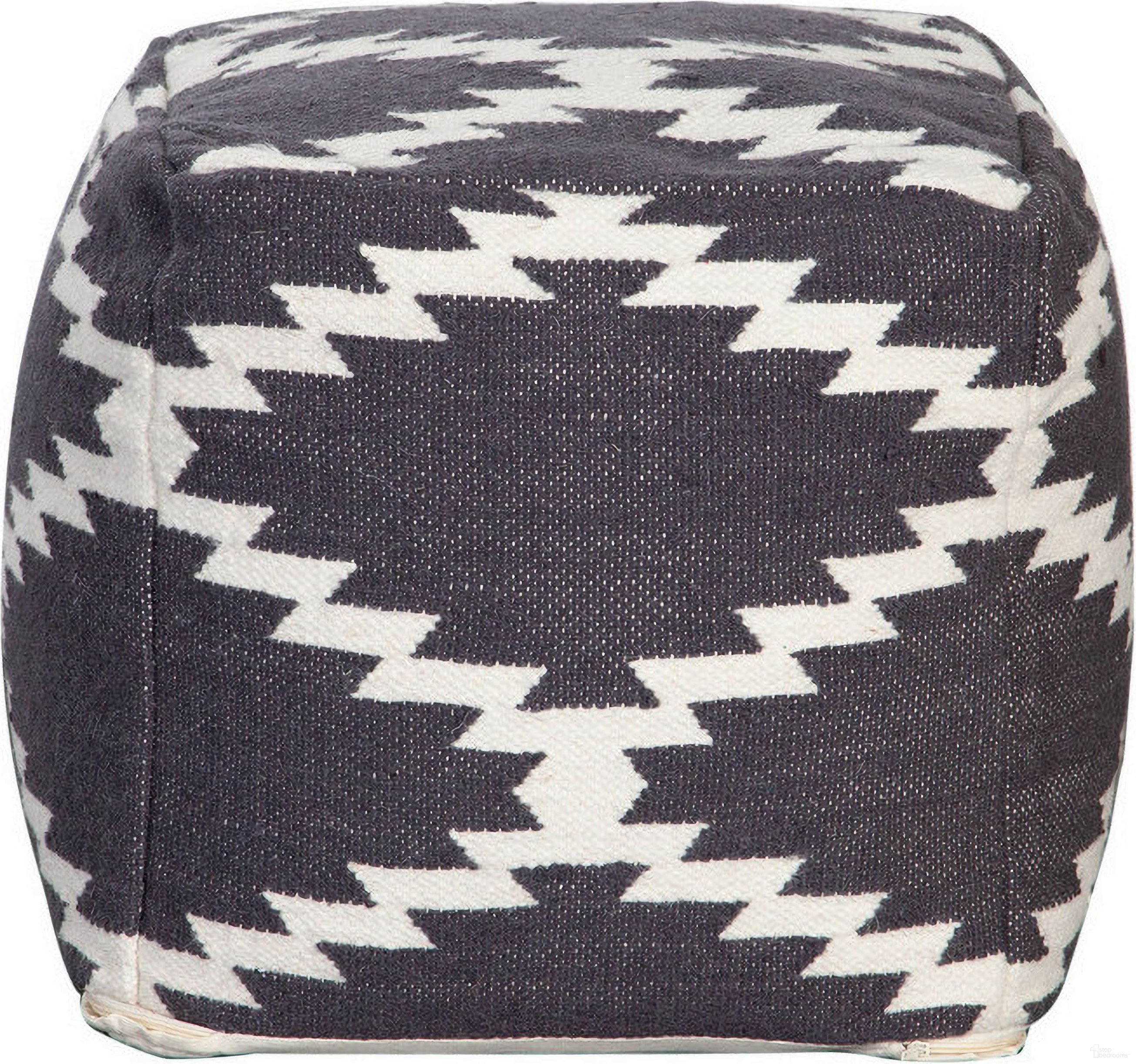 The appearance of Square Pouf In White and Grey Pattern Wool designed by Diamond Sofa in the modern / contemporary interior design. This black/white piece of furniture  was selected by 1StopBedrooms from Pouf Collection to add a touch of cosiness and style into your home. Sku: POUFSZZ. Material: Fabric.