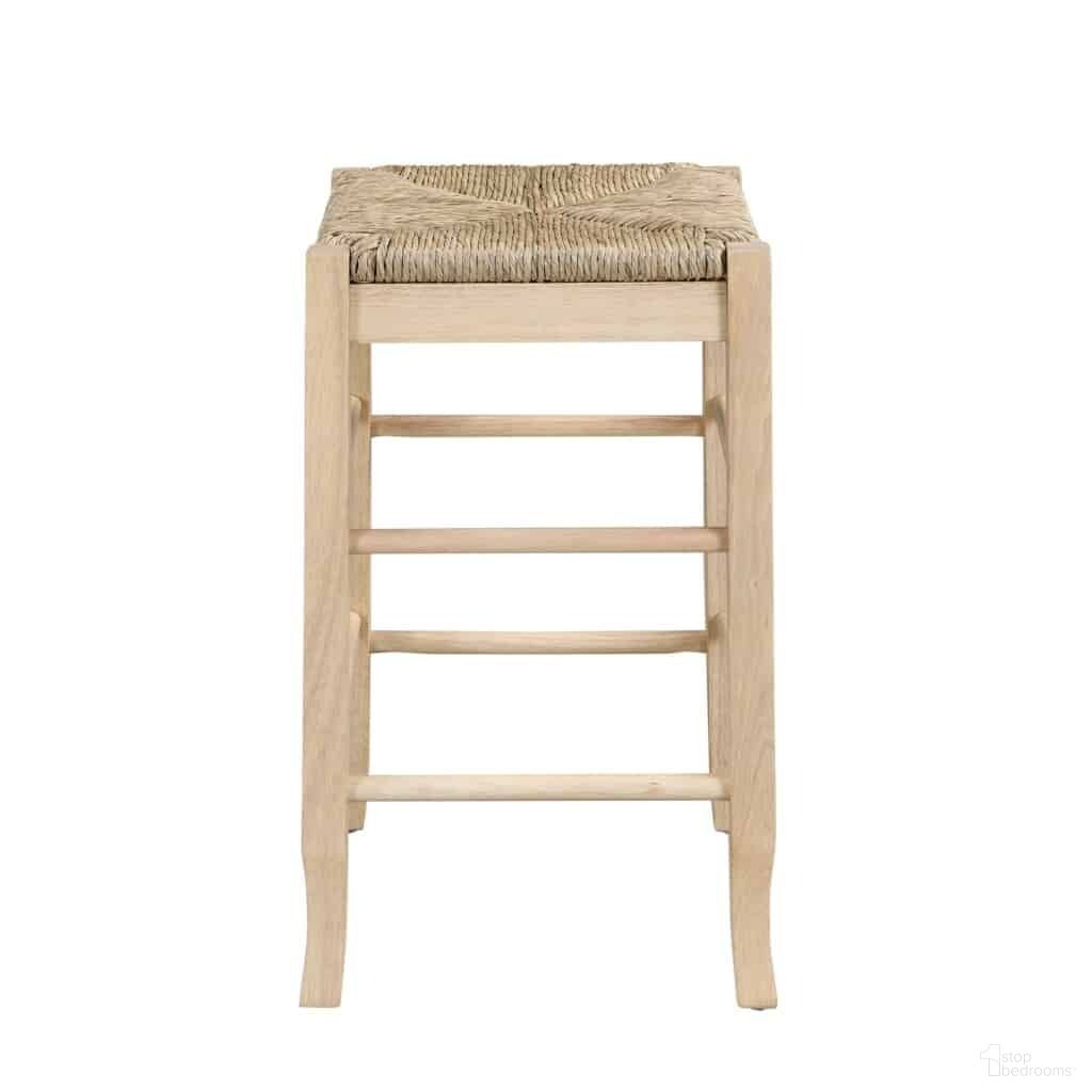 The appearance of Square Rush Backless Counter Stool In Blonde Oak designed by Boraam Industries in the transitional interior design. This blonde oak piece of furniture was selected by 1StopBedrooms from Square Rush Collection to add a touch of cosiness and style into your home. Sku: 94424. Material: Rubberwood.