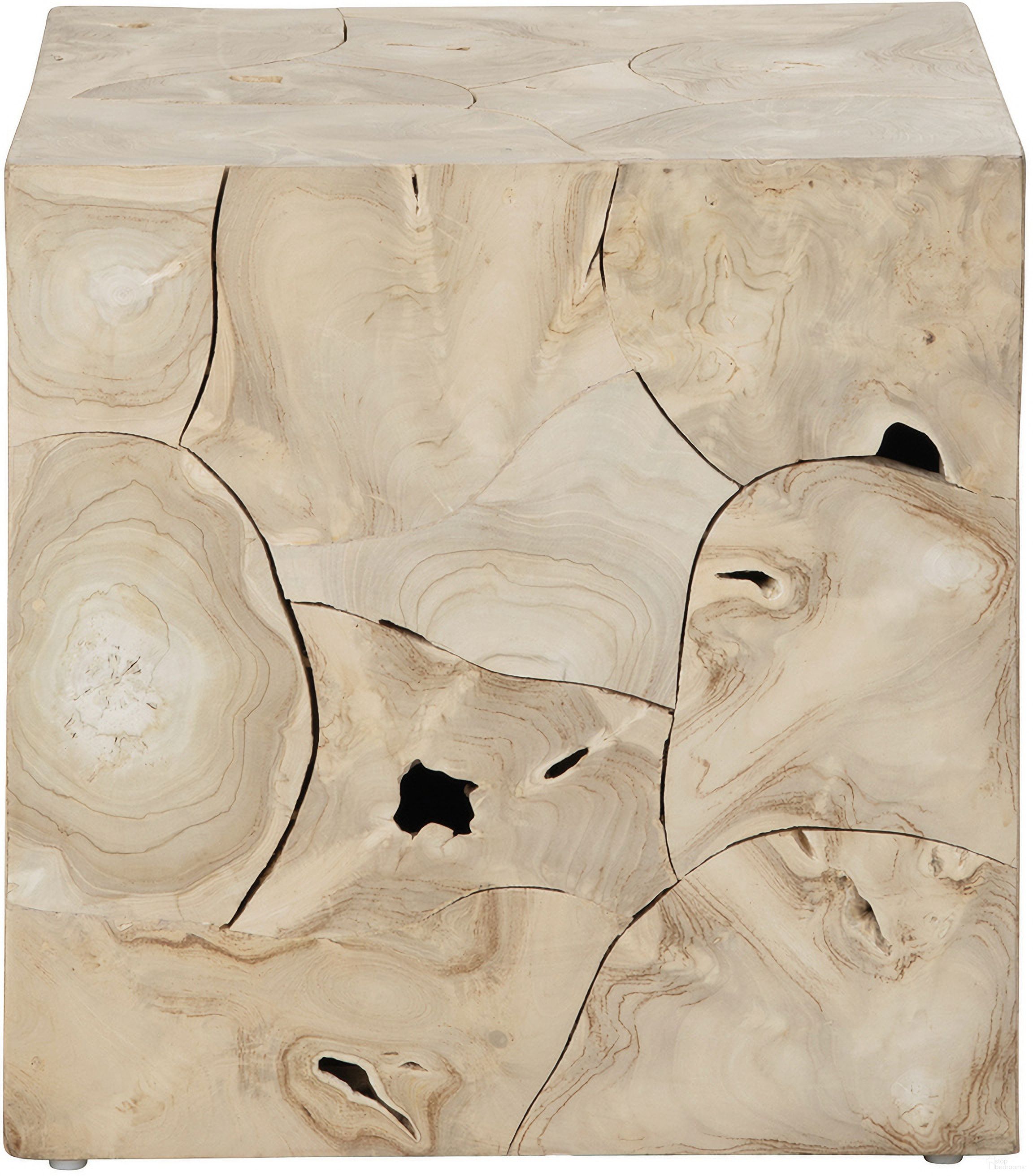 The appearance of Square Teak Accent/End Table In Tan designed by Crestview Collection in the coastal interior design. This tan piece of furniture  was selected by 1StopBedrooms from  to add a touch of cosiness and style into your home. Sku: CVFDR1243. Material: Solid Wood.