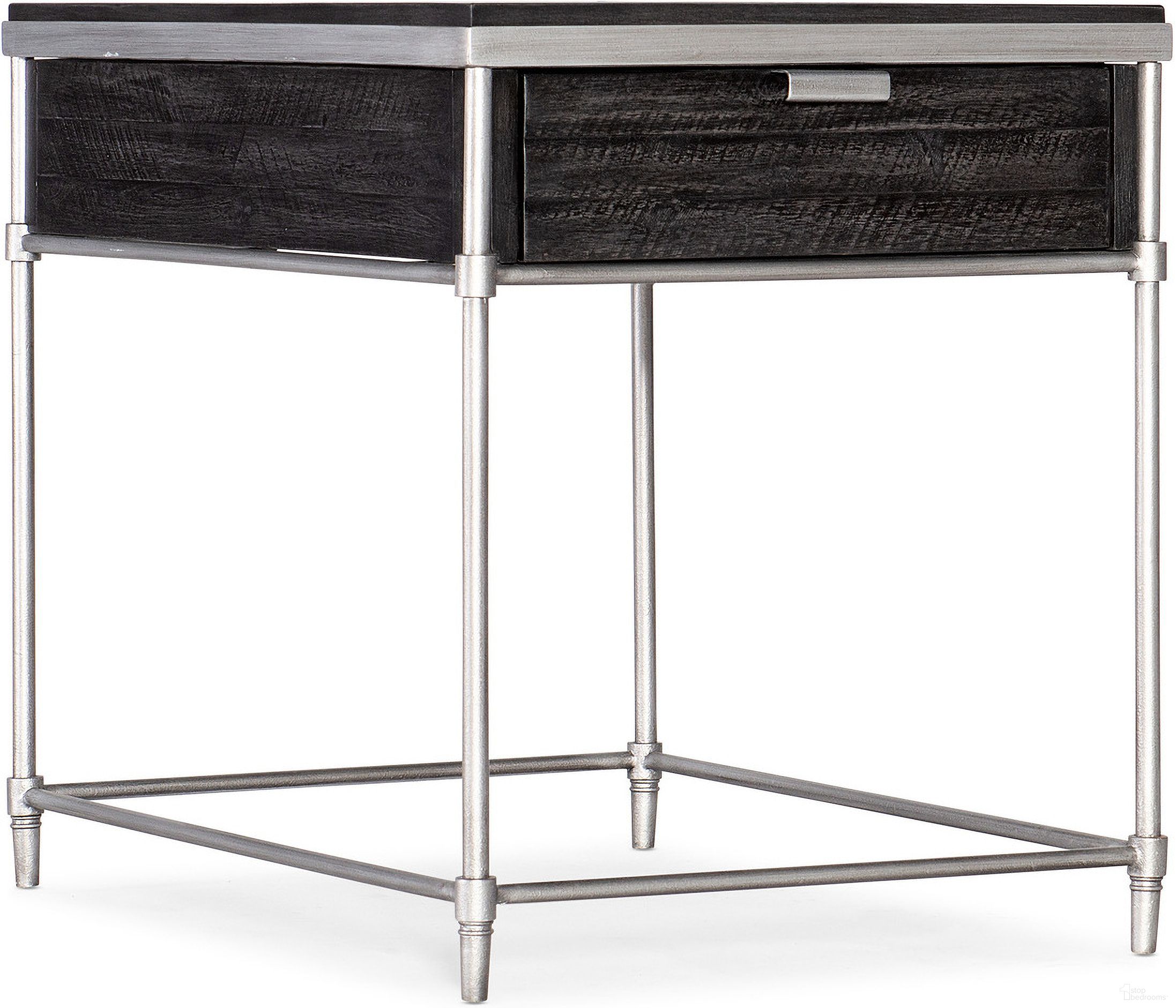 The appearance of Commerce and Market St. Armand Rectangular End Table In Black designed by Hooker in the transitional interior design. This black piece of furniture  was selected by 1StopBedrooms from Commerce and Market Collection to add a touch of cosiness and style into your home. Sku: 5601-80114-BLK. Material: Acacia.