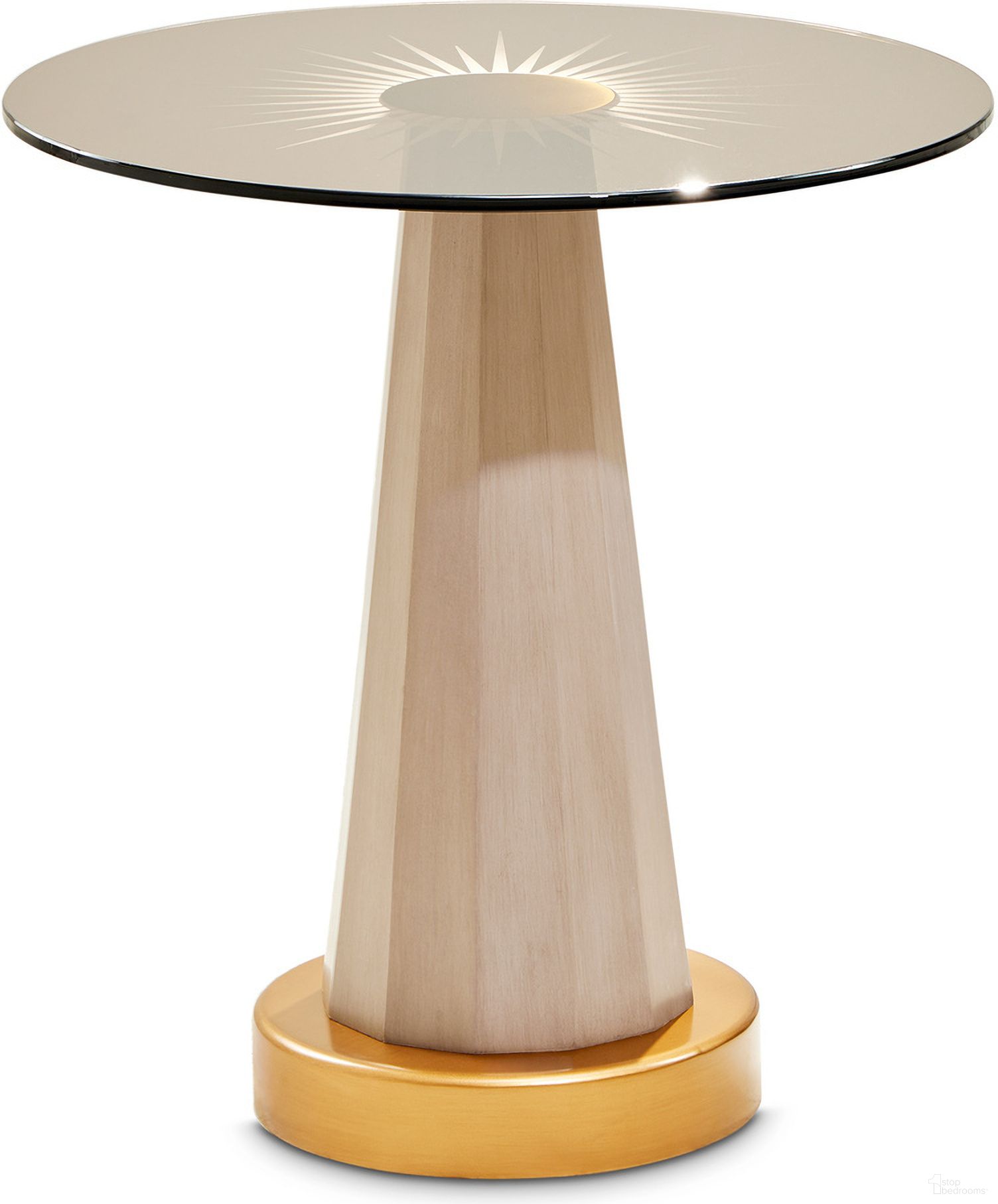 The appearance of St. Charles Chairside Table In Dove Gray designed by Michael Amini in the transitional interior design. This dove gray piece of furniture  was selected by 1StopBedrooms from St. Charles Collection to add a touch of cosiness and style into your home. Sku: 9088222-803. Material: Poplar Solid.