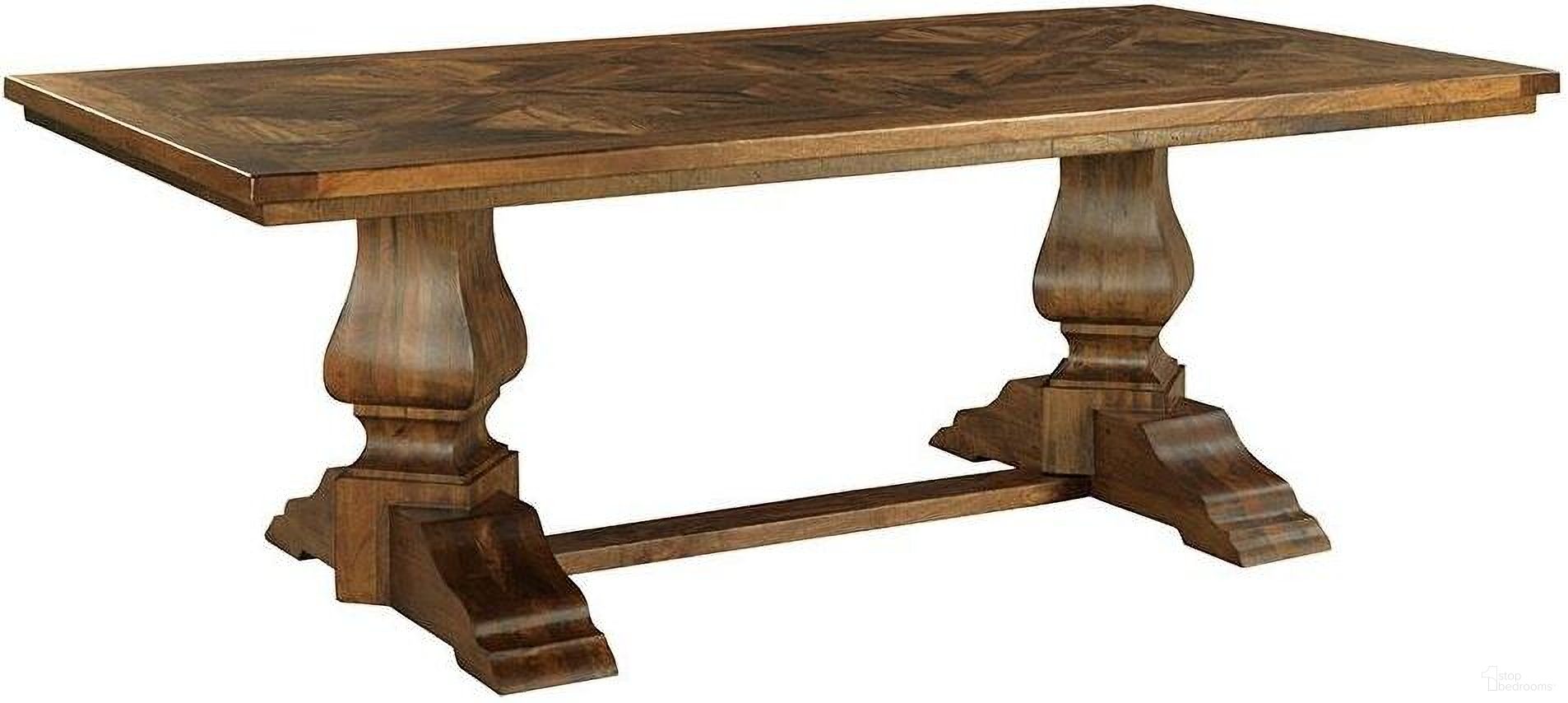 St. Florian Trestle Dining Table In Charred Ecru