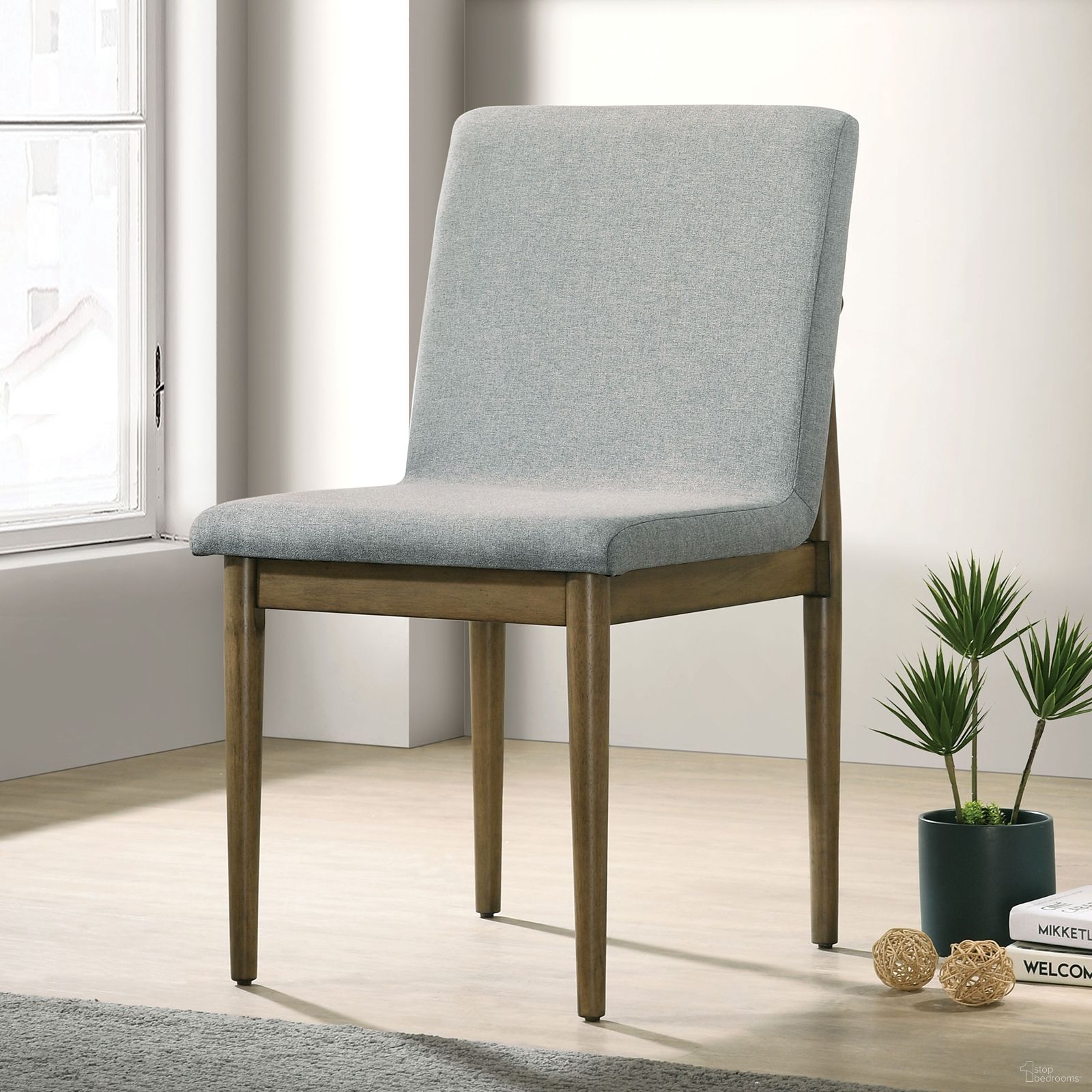 The appearance of St Gallen Side Chair Set of 2 In Natural Tone and Light Gray designed by Furniture of America in the transitional interior design. This natural and light grey piece of furniture  was selected by 1StopBedrooms from St Gallen Collection to add a touch of cosiness and style into your home. Sku: CM3244NT-SC-2PK. Material: Wood. Chair Type: Side Chair.