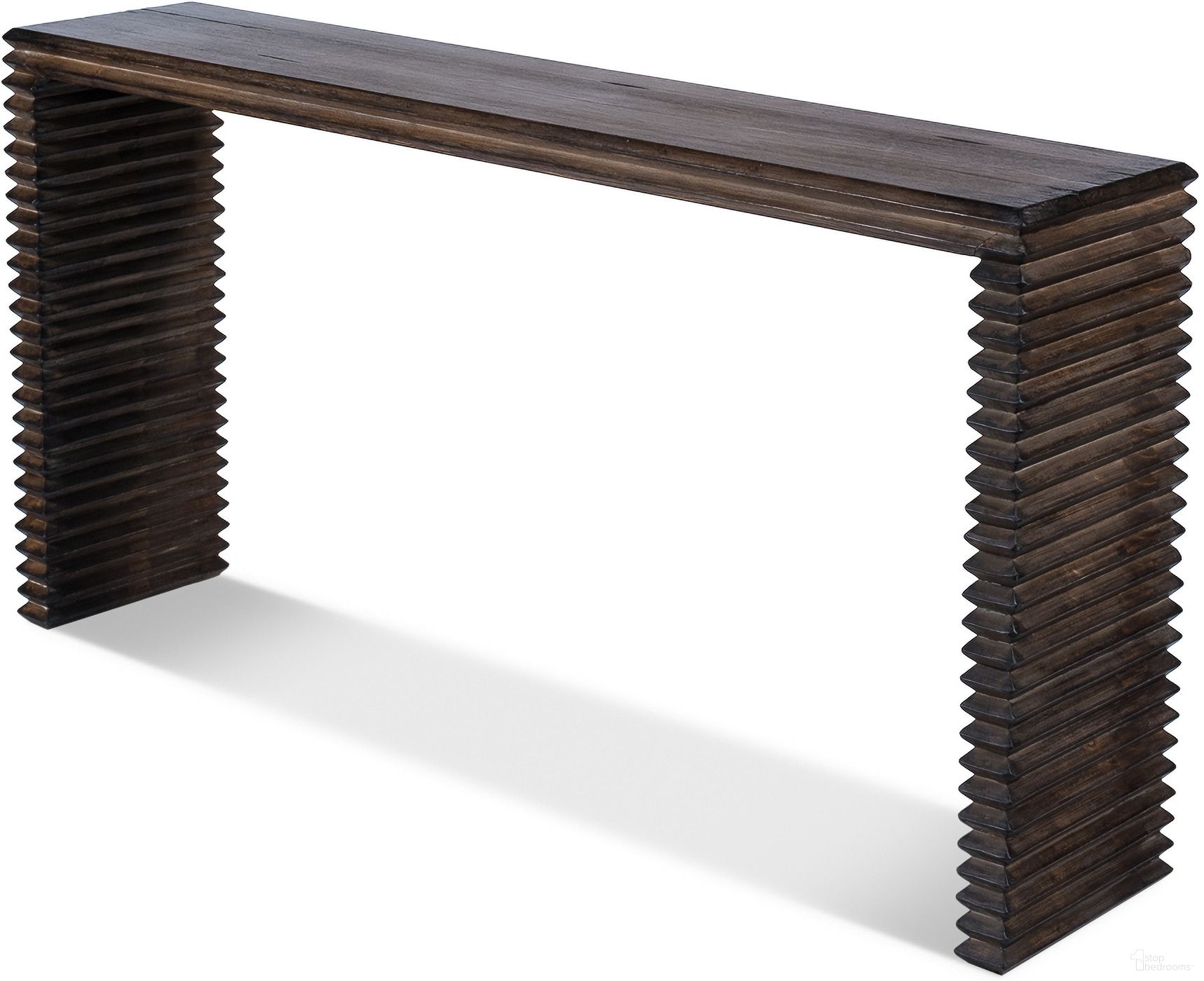 The appearance of Stacked Black Console Table designed by Sarreid in the coastal interior design. This brown piece of furniture was selected by 1StopBedrooms from Stacked Collection to add a touch of cosiness and style into your home. Sku: 52765.