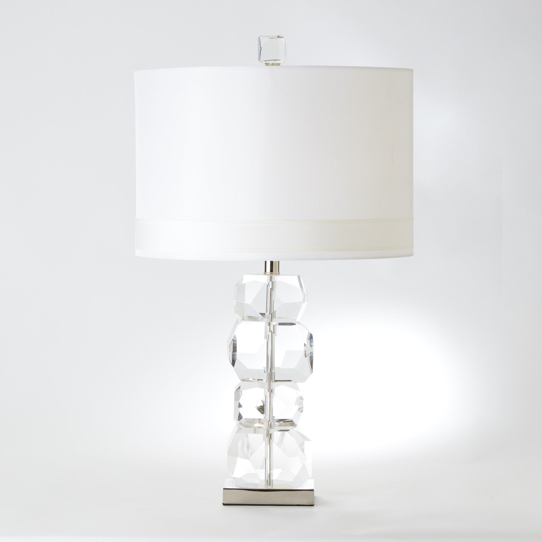 Stacked Short Gemstone Lamp In Clear