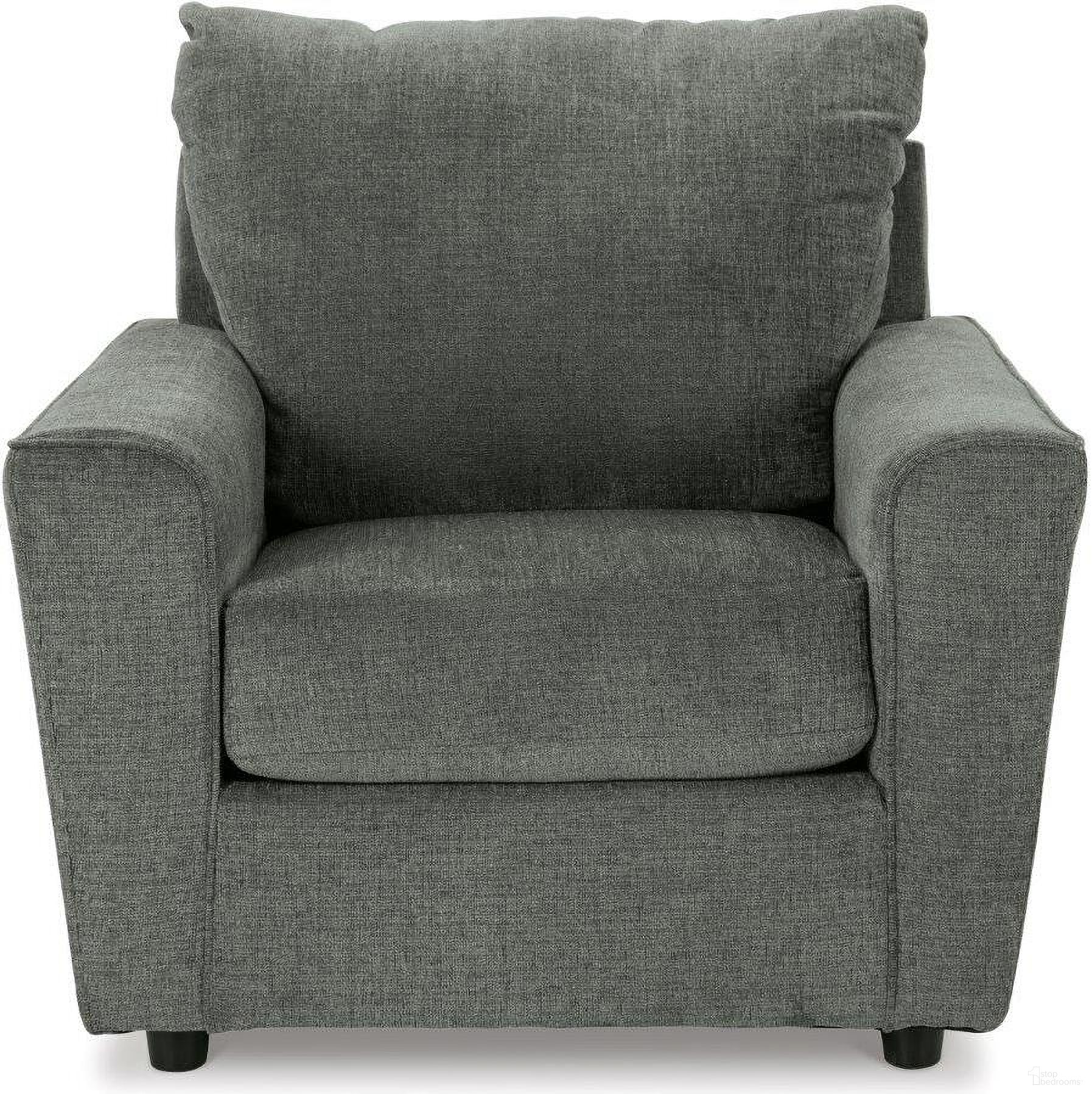 The appearance of Stairatt Chair In Gravel designed by Signature Design by Ashley in the modern / contemporary interior design. This gravel piece of furniture  was selected by 1StopBedrooms from Stairatt Collection to add a touch of cosiness and style into your home. Sku: 2850220. Material: Fabric.
