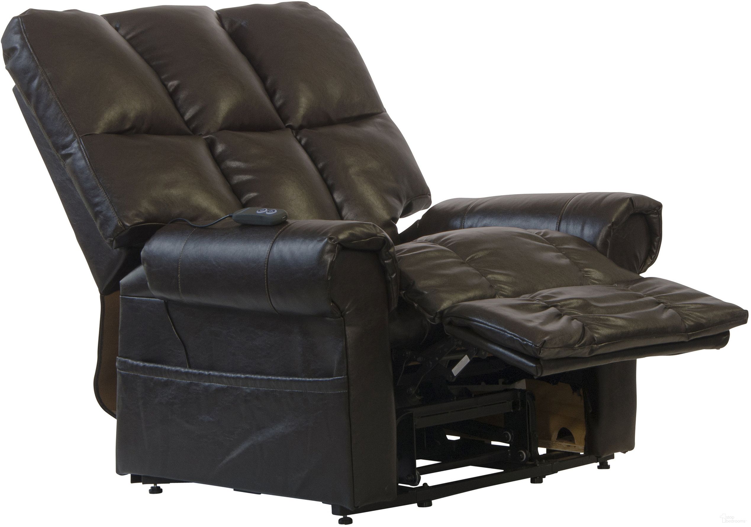 The appearance of Stallworth Godiva Bonded Leather Power Lift Recliner designed by Catnapper in the traditional interior design. This brown piece of furniture  was selected by 1StopBedrooms from Stallworth Collection to add a touch of cosiness and style into your home. Sku: 4898122329302329.