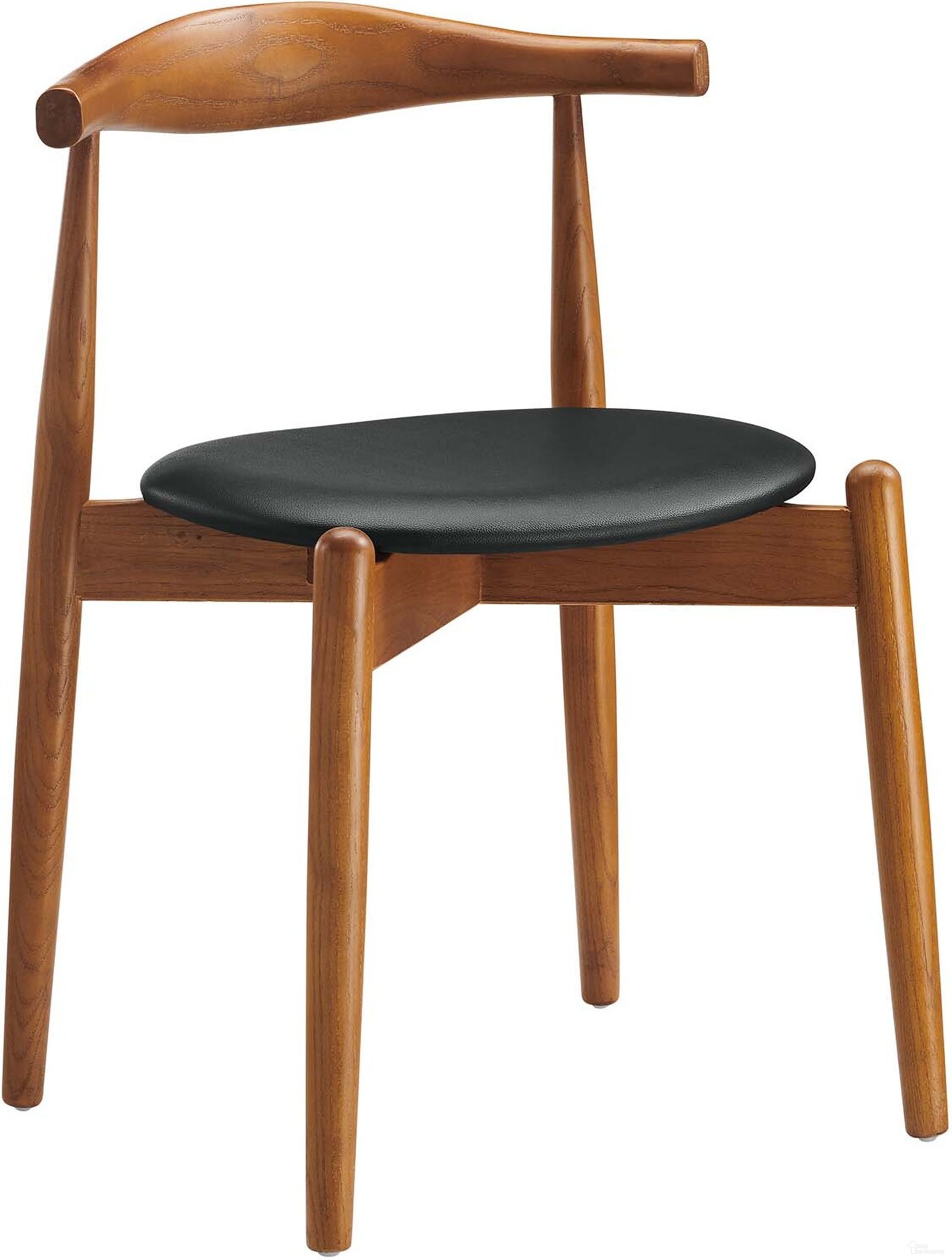 Stalwart Dark Walnut Black Dining Side Chair EEI-1080-DWL-BLK