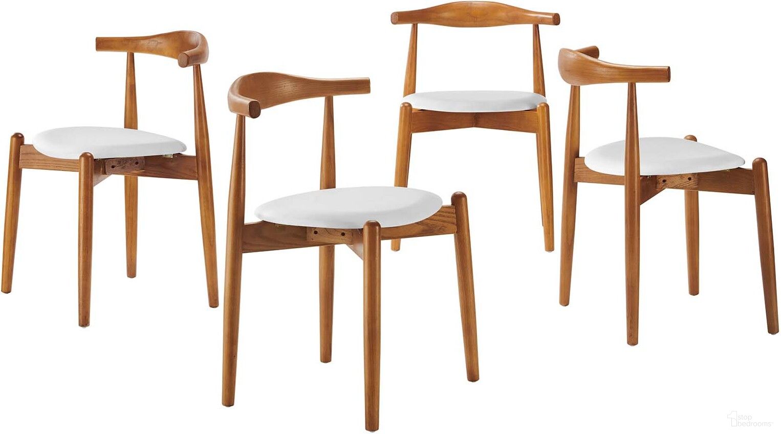 The appearance of Stalwart Dark Walnut White Dining Side Chairs Set of 4 EEI-1378-DWL-WHI designed by Modway in the modern / contemporary interior design. This dark walnut white piece of furniture was selected by 1StopBedrooms from Stalwart Collection to add a touch of cosiness and style into your home. Sku: EEI-1080-DWL-WHI;EEI-1080-DWL-WHI;EEI-1080-DWL-WHI;EEI-1080-DWL-WHI. Material: Foam. Chair Type: Side Chair.
