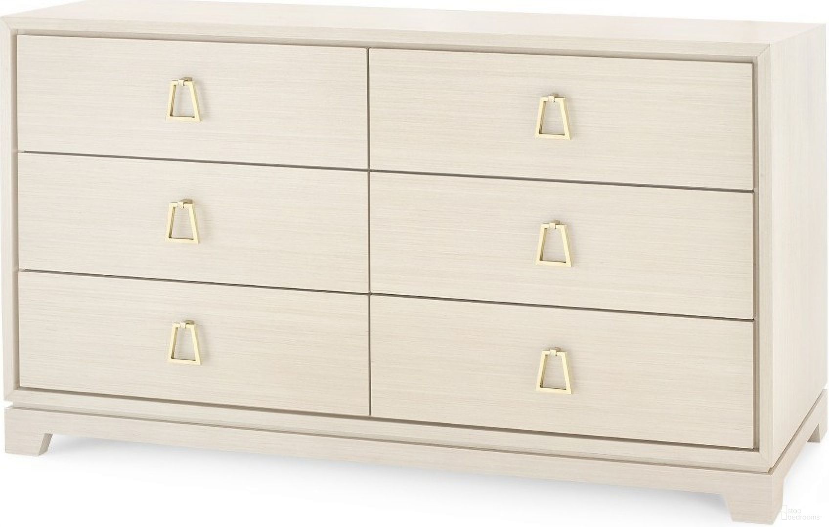 The appearance of Stanford Extra Large 6-Drawer In Blanched Oak designed by Villa & House in the transitional interior design. This light oak piece of furniture  was selected by 1StopBedrooms from Stanford Collection to add a touch of cosiness and style into your home. Sku: STA-250-22. Material: Wood.