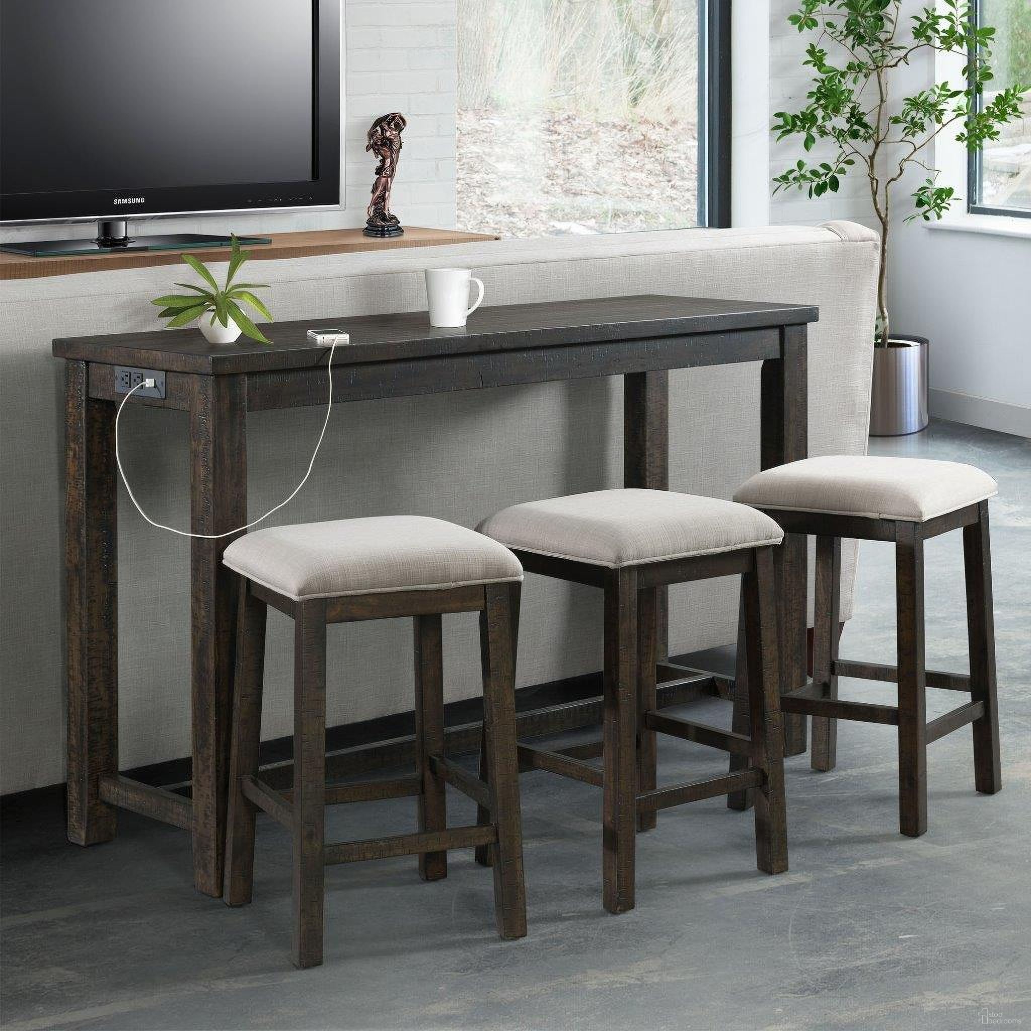 Stanford Smokey Walnut Multipurpose Bar Set