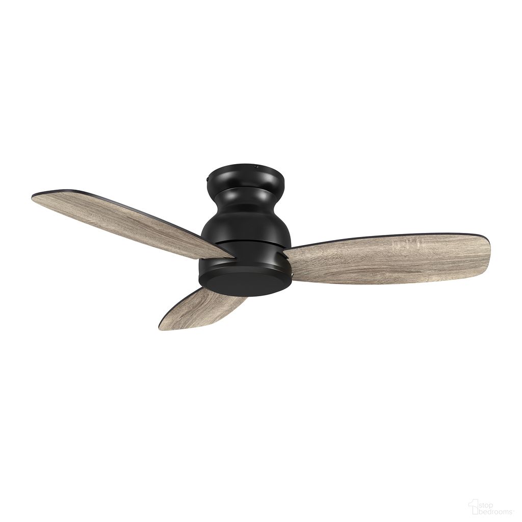 Stanley 44 Inch 3-Blade Ceiling Fan with Remote In Walnut and Black