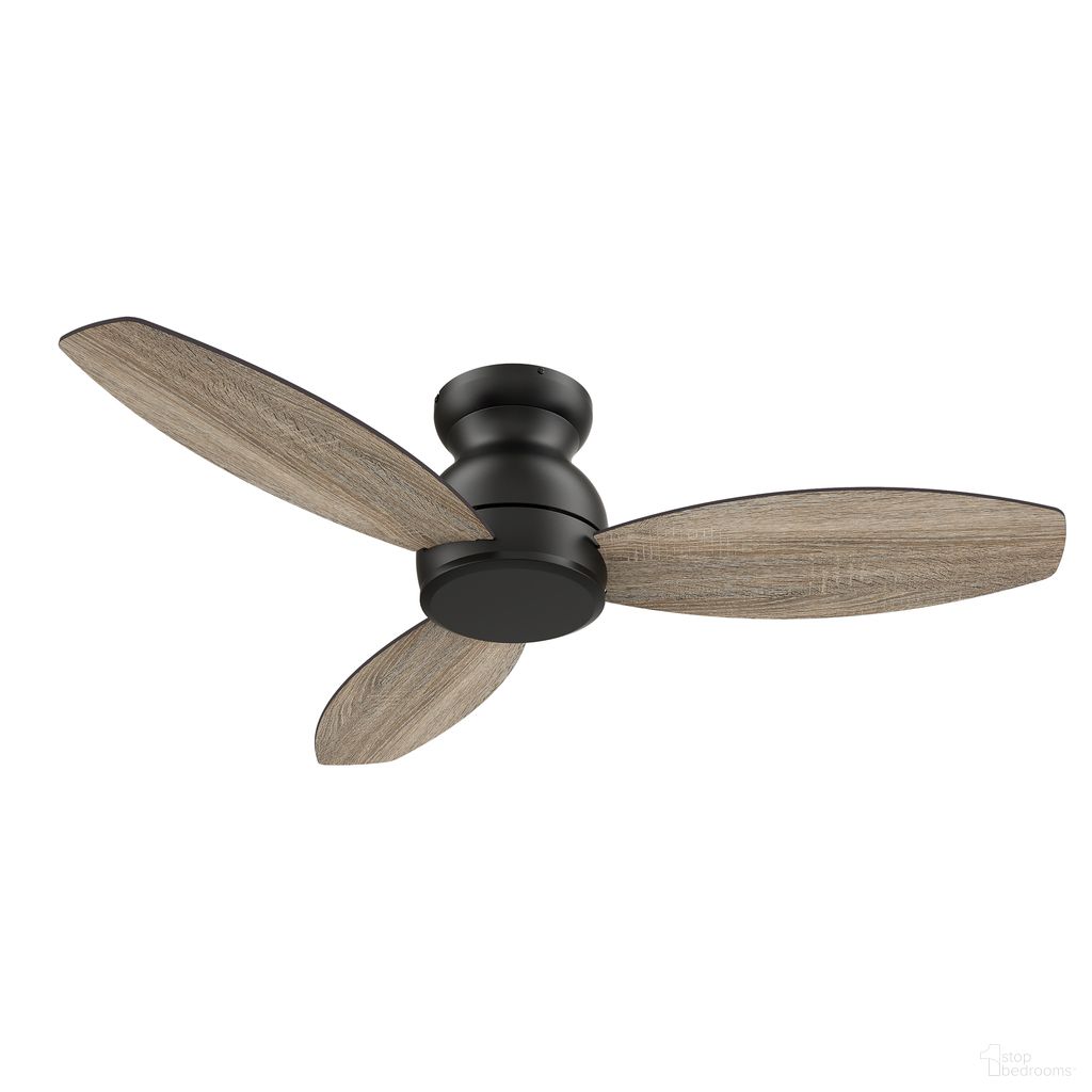 Stanley 48 Inch 3-Blade Ceiling Fan with Remote In Walnut and Black