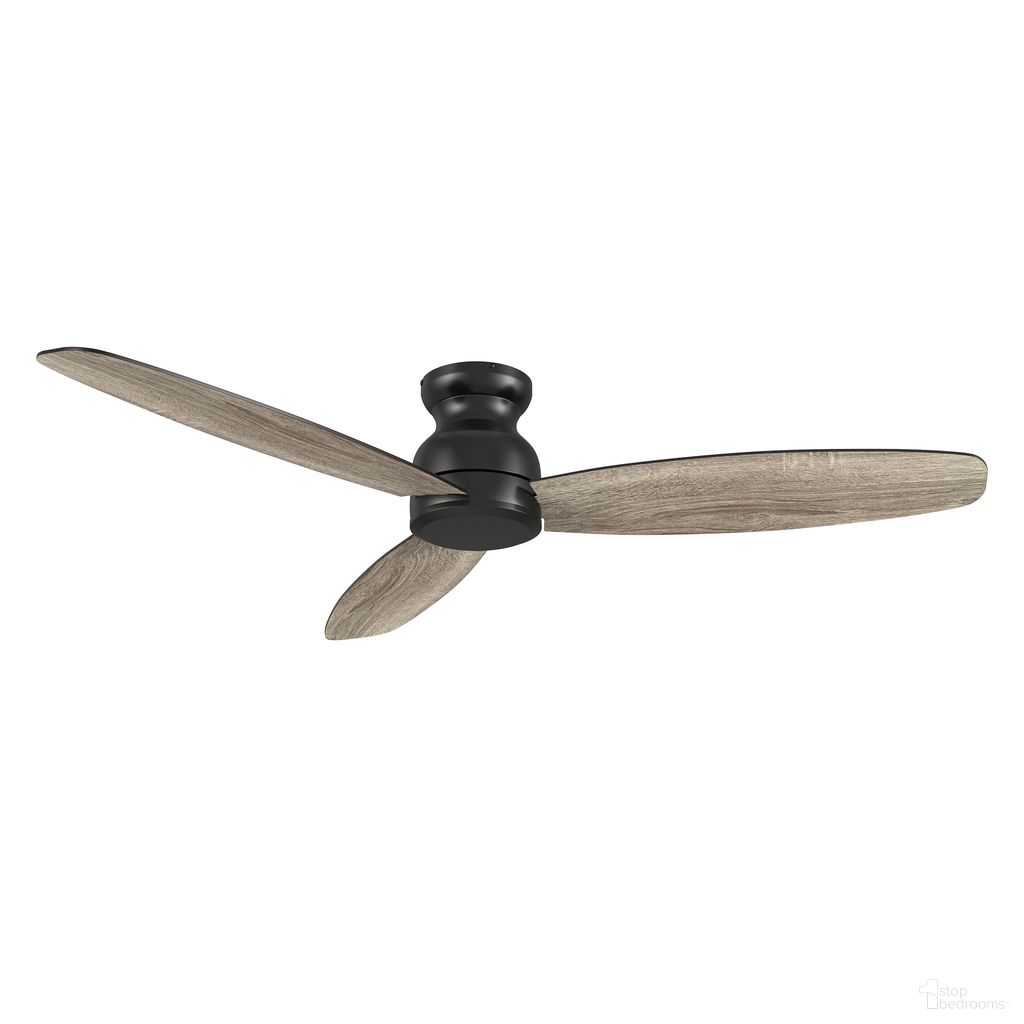 Stanley 60 Inch 3-Blade Ceiling Fan with Remote In Walnut and Black