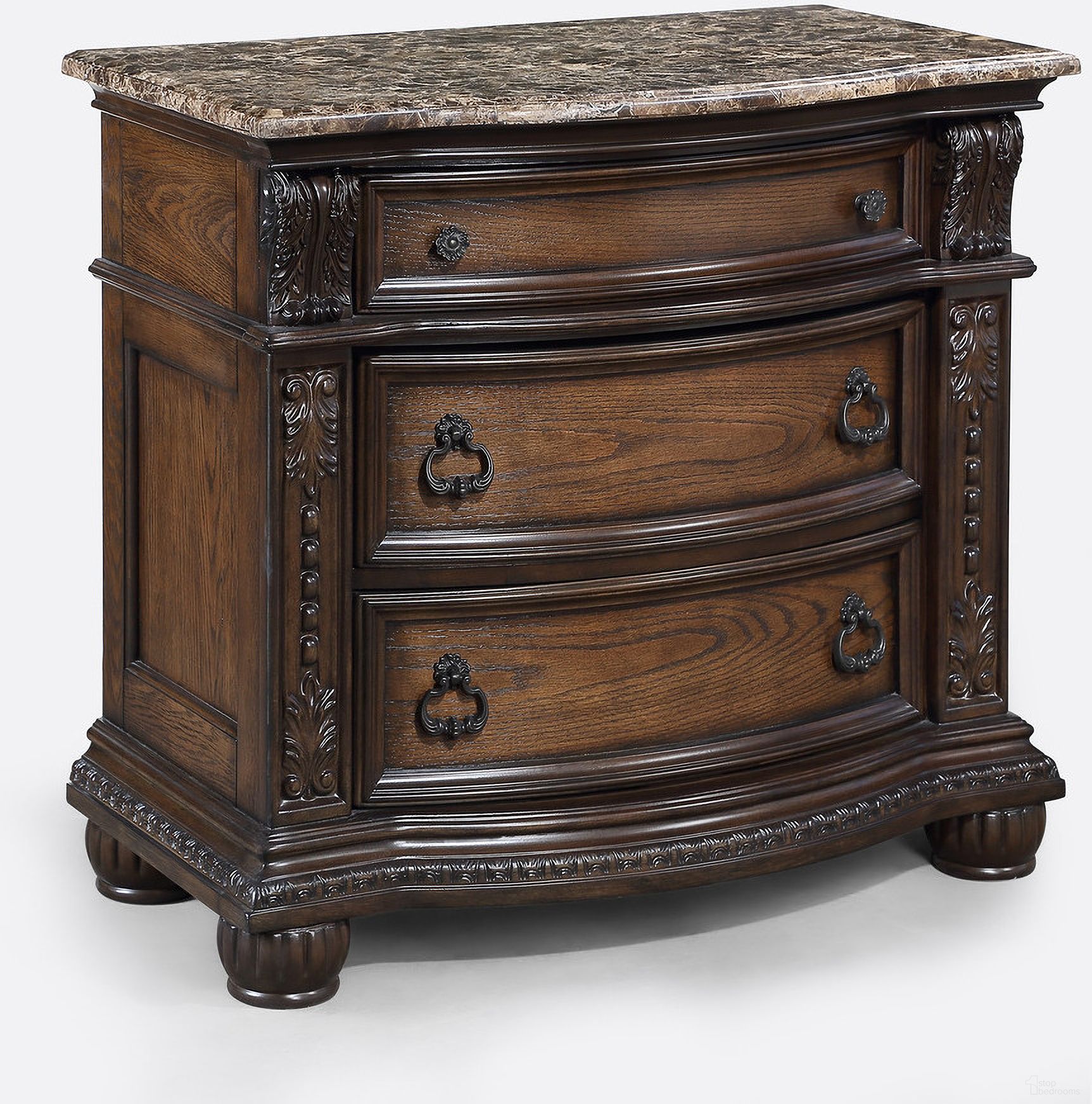 The appearance of Stanley Night Stand In Coffee Brown designed by Crown Mark in the traditional interior design. This coffee brown piece of furniture  was selected by 1StopBedrooms from Stanley Collection to add a touch of cosiness and style into your home. Sku: B1610-2. Material: Wood.