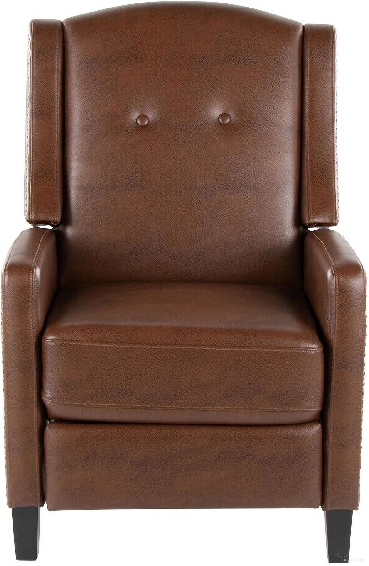 The appearance of Stanley Recliner In Black and Brown designed by Lumisource in the transitional interior design. This black and brown piece of furniture was selected by 1StopBedrooms from Stanley Collection to add a touch of cosiness and style into your home. Sku: RCL-STANLEY BKBN. Material: Faux Leather.