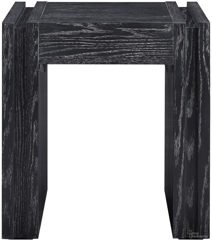 The appearance of Stanton Oak Veneer and Solid Wood End Table In Black designed by Meridian in the modern / contemporary interior design. This black piece of furniture was selected by 1StopBedrooms from Stanton Collection to add a touch of cosiness and style into your home. Sku: 232Black-E. Material: Rubberwood.