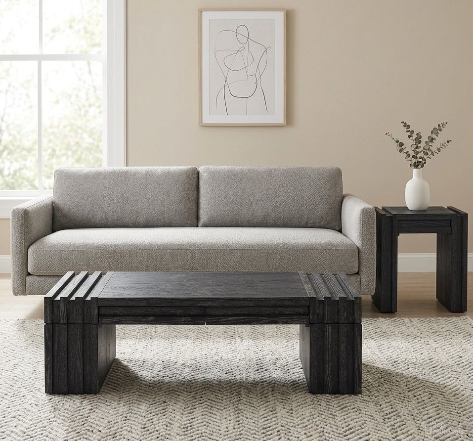 The appearance of Stanton Oak Veneer and Solid Wood Occasional Table Set In Black designed by Meridian in the modern / contemporary interior design. This black piece of furniture was selected by 1StopBedrooms from Stanton Collection to add a touch of cosiness and style into your home. Sku: 232Black-C;232Black-E. Material: Acacia Wood.