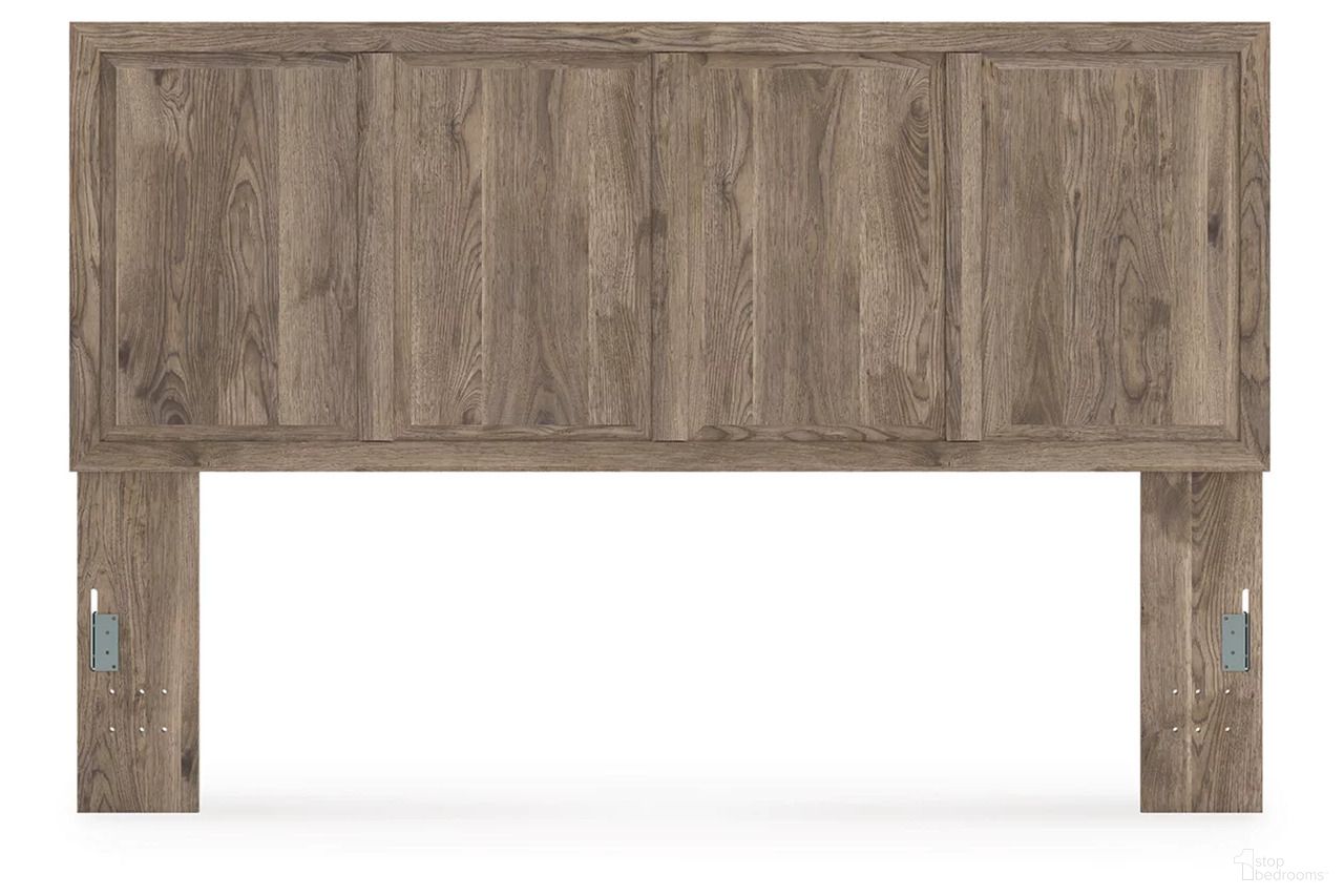 The appearance of Stanziford King Panel Headboard In Brown designed by Signature Design by Ashley in the transitional interior design. This brown piece of furniture was selected by 1StopBedrooms from Stanziford Collection to add a touch of cosiness and style into your home. Sku: NCB2260-58. Material: Wood. Bed Size: King.