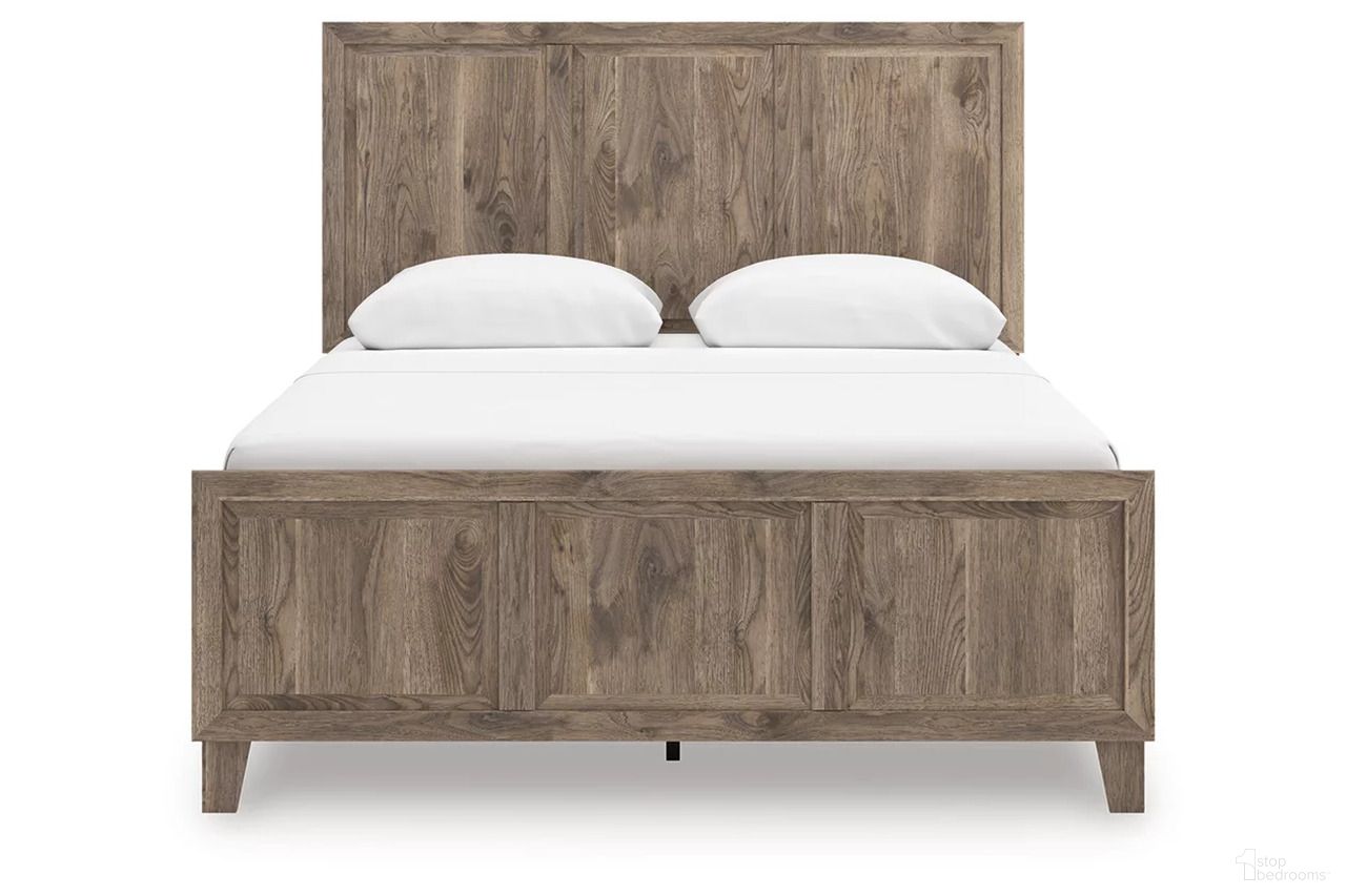 The appearance of Stanziford Queen Panel Bed In Brown designed by Signature Design by Ashley in the transitional interior design. This brown piece of furniture was selected by 1StopBedrooms from Stanziford Collection to add a touch of cosiness and style into your home. Sku: NCB2260-54;NCB2260-57;NCB2260-96. Bed Type: Panel Bed. Bed Size: Queen.