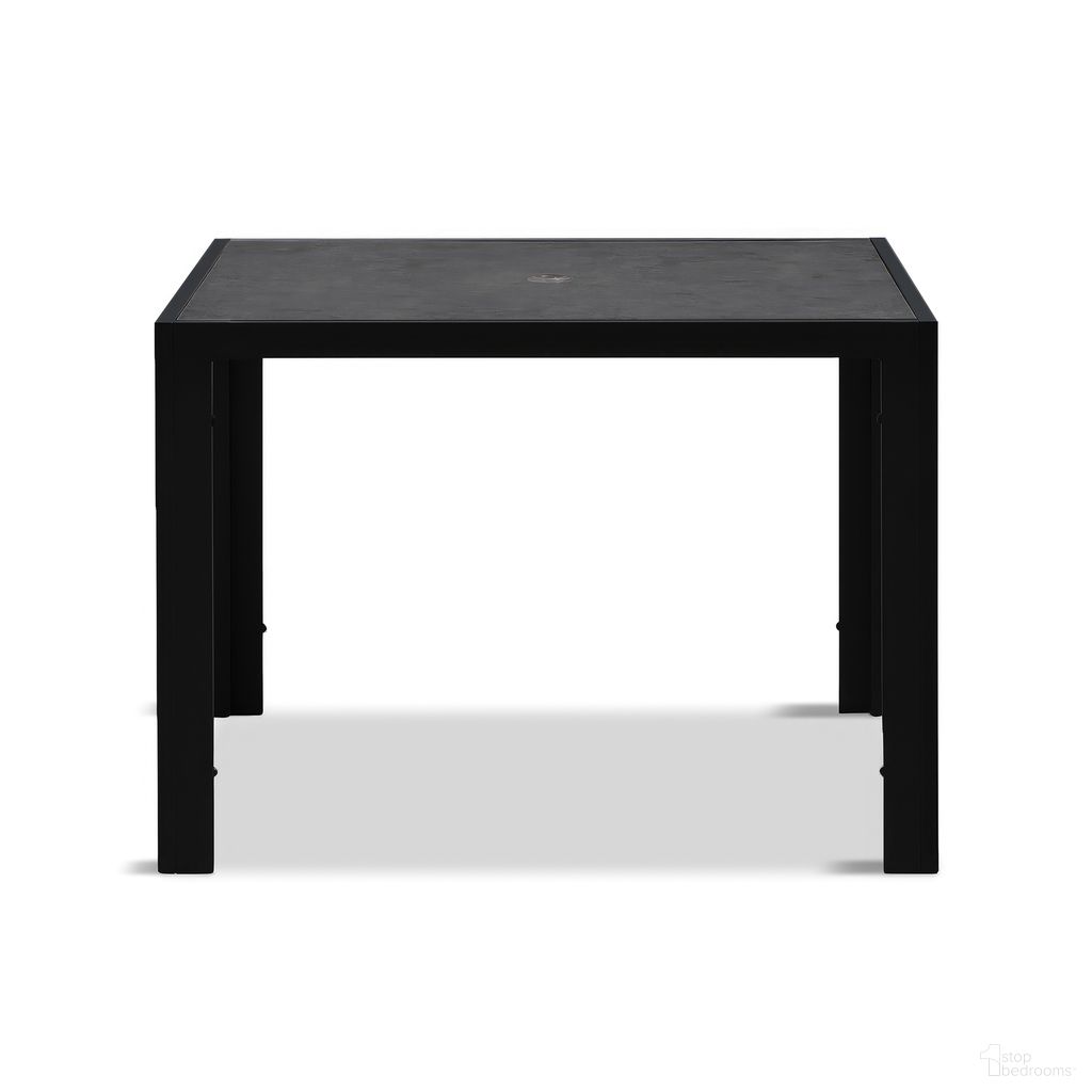 The appearance of Staple 41 Inch Square Dining Table In Black and Carbon designed by Harmonia Living in the traditional interior design. This black/carbon piece of furniture was selected by 1StopBedrooms from Staple Collection to add a touch of cosiness and style into your home. Sku: HL-STA-BK-4SQDT-CAR. Table Base Style: Legs. Table Top Shape: Square. Material: Aluminum. Size: 41".