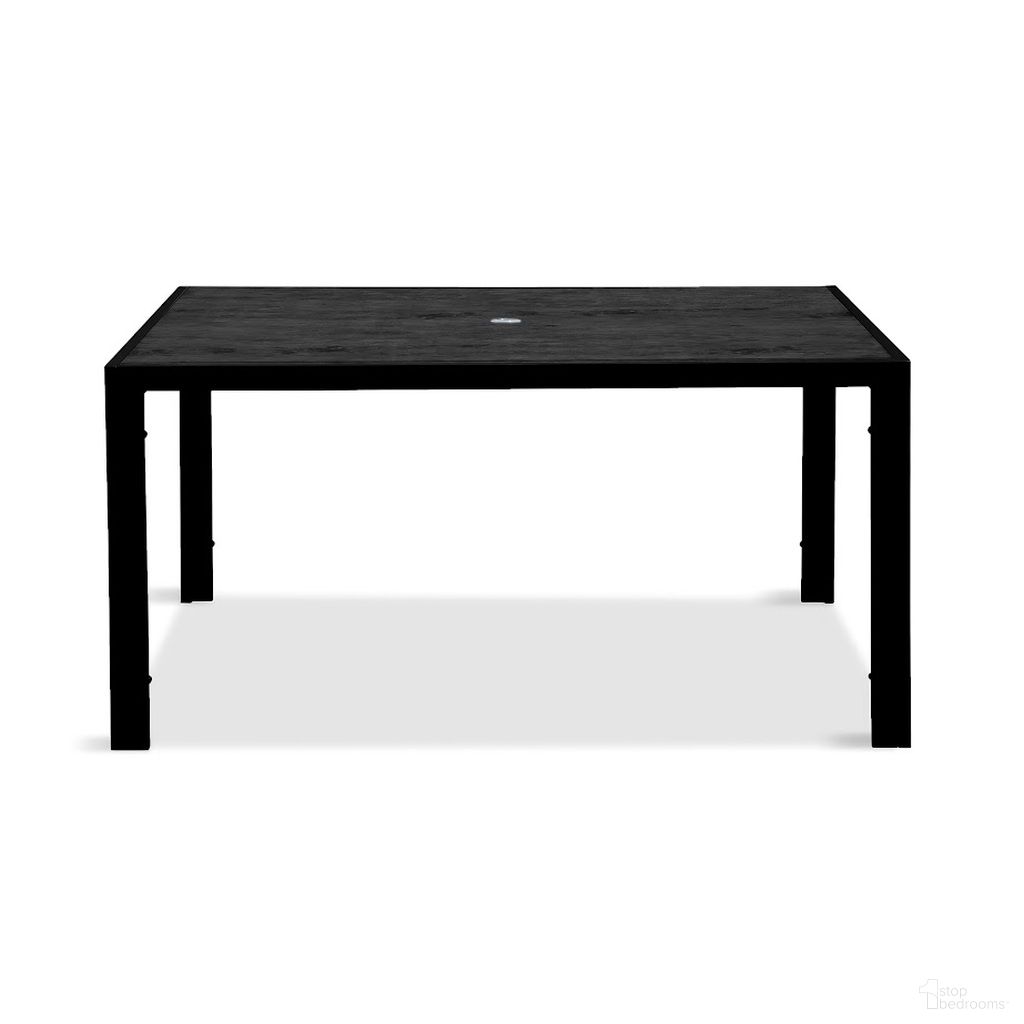 Staple 61 Inch Square Dining Table In Black and Carbon