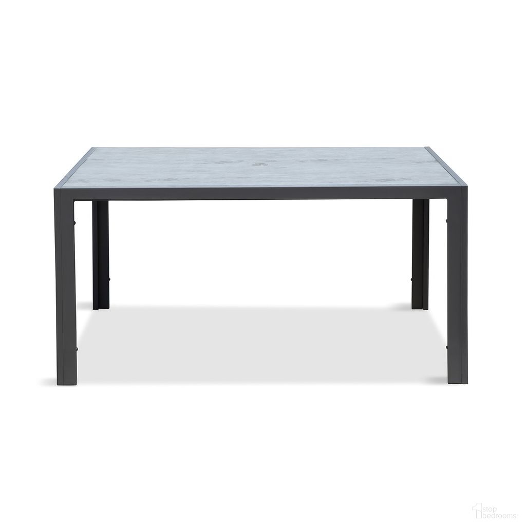 The appearance of Staple 61 Inch Square Dining Table In Slate and Antique Concrete designed by Harmonia Living in the traditional interior design. This slate/antique concrete piece of furniture  was selected by 1StopBedrooms from Staple Collection to add a touch of cosiness and style into your home. Sku: HL-STA-SL-8SQDT-AC. Table Base Style: Legs. Table Top Shape: Square. Material: Aluminum. Size: 61".