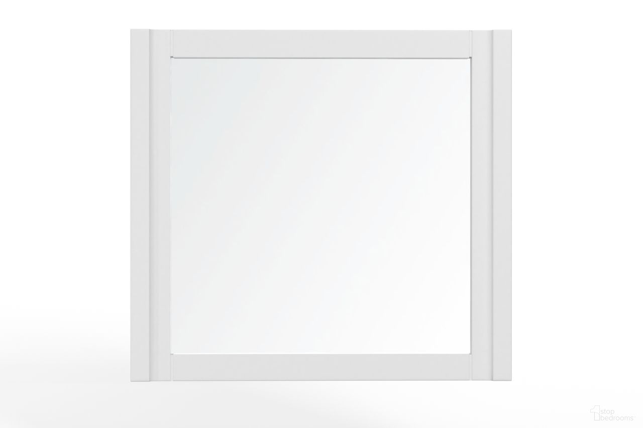 The appearance of Stapleton Mirror In White designed by Alpine in the glam interior design. This white piece of furniture  was selected by 1StopBedrooms from Stapleton Collection to add a touch of cosiness and style into your home. Sku: 2090-06. Material: Mahogany.