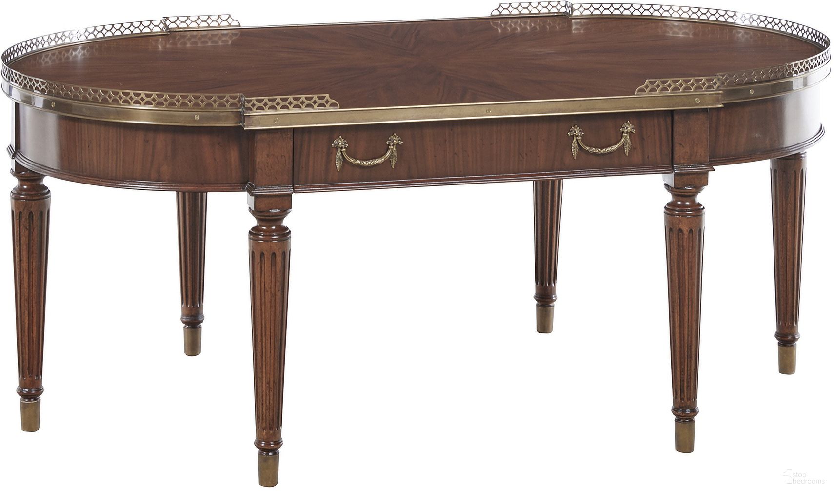 The appearance of Starboard Cocktail Table In Walnut and Brass designed by Maitland-Smith in the modern / contemporary interior design. This walnut and brass piece of furniture was selected by 1StopBedrooms from Maitland Smith Collection to add a touch of cosiness and style into your home. Sku: 89-0612. Material: Walnut.
