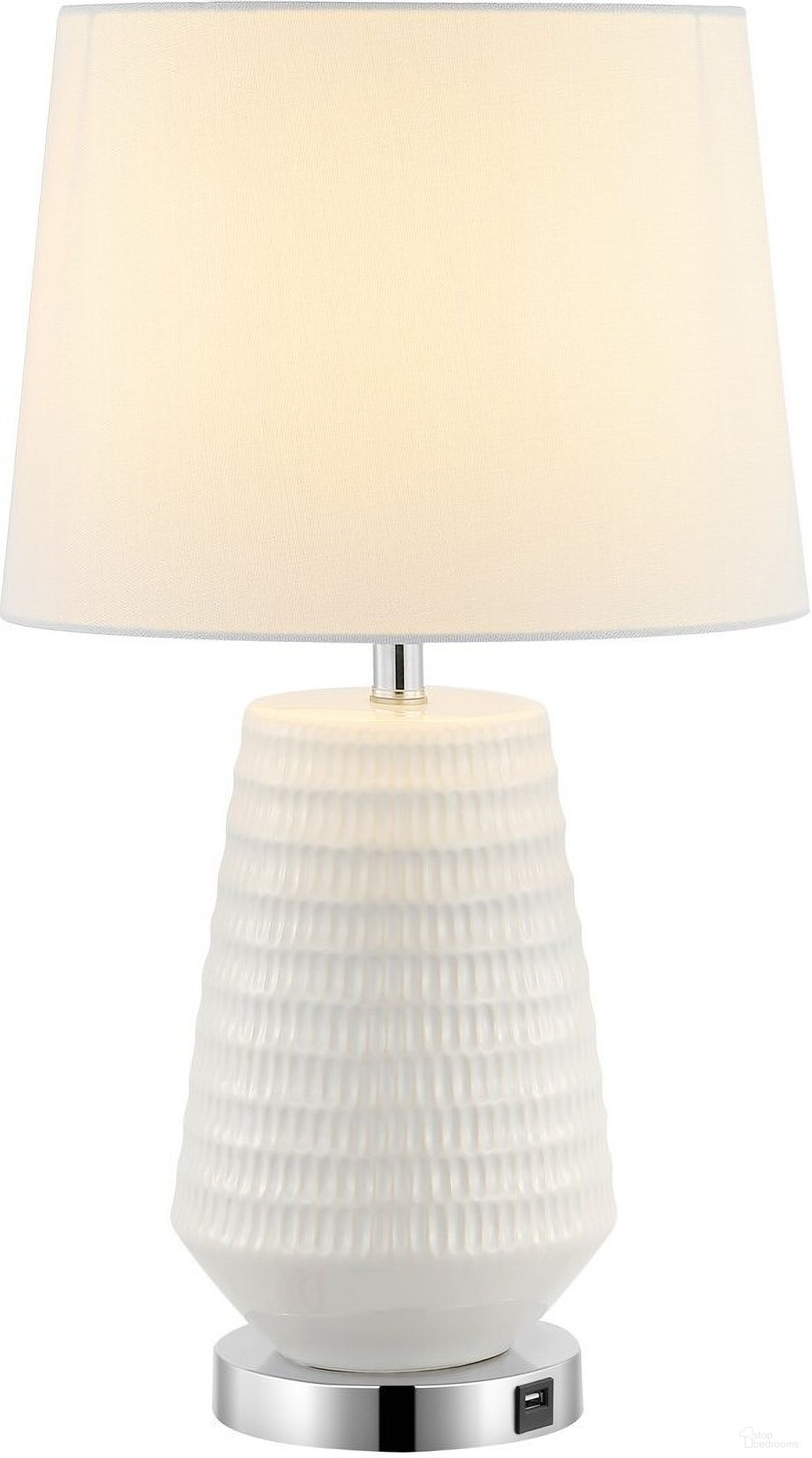 The appearance of Stark 20.5 Inch White Ceramic and Iron Table Lamp with Usb Port designed by Safavieh in the modern / contemporary interior design. This white piece of furniture was selected by 1StopBedrooms from Stark Collection to add a touch of cosiness and style into your home. Sku: TBL4087A-U. Material: Ceramic.
