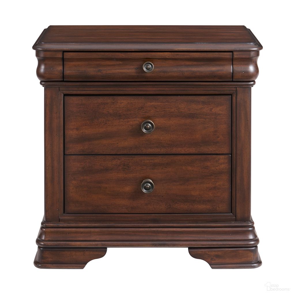The appearance of Stark 3-Drawer Nightstand with USB In Cherry designed by Picket House in the traditional interior design. This cherry piece of furniture was selected by 1StopBedrooms from Stark Collection to add a touch of cosiness and style into your home. Sku: B-5210-5-NS. Material: Birch.