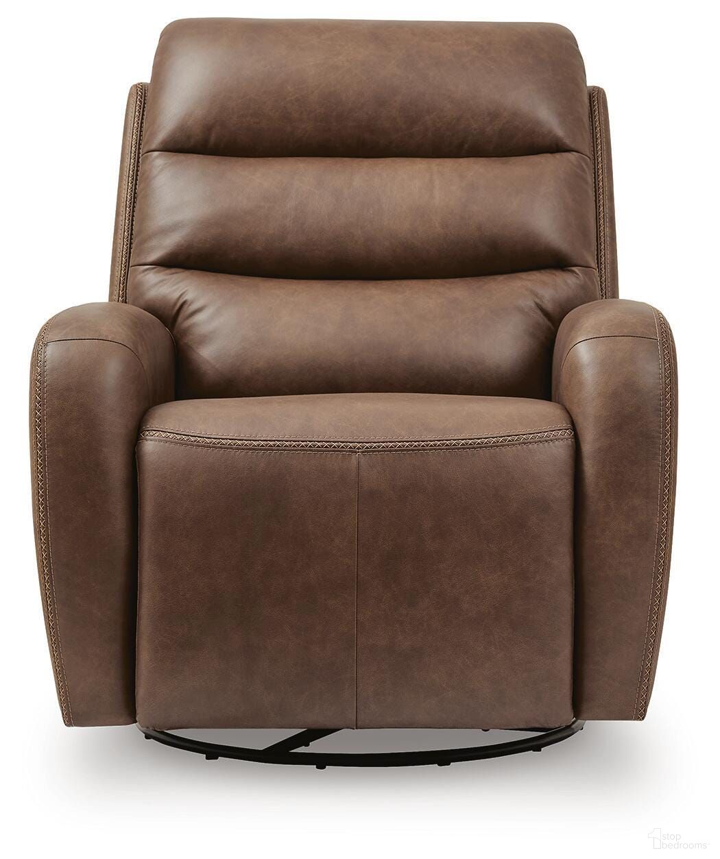 Starlight Scenes Swivel Glider Power Recliner In Saddle