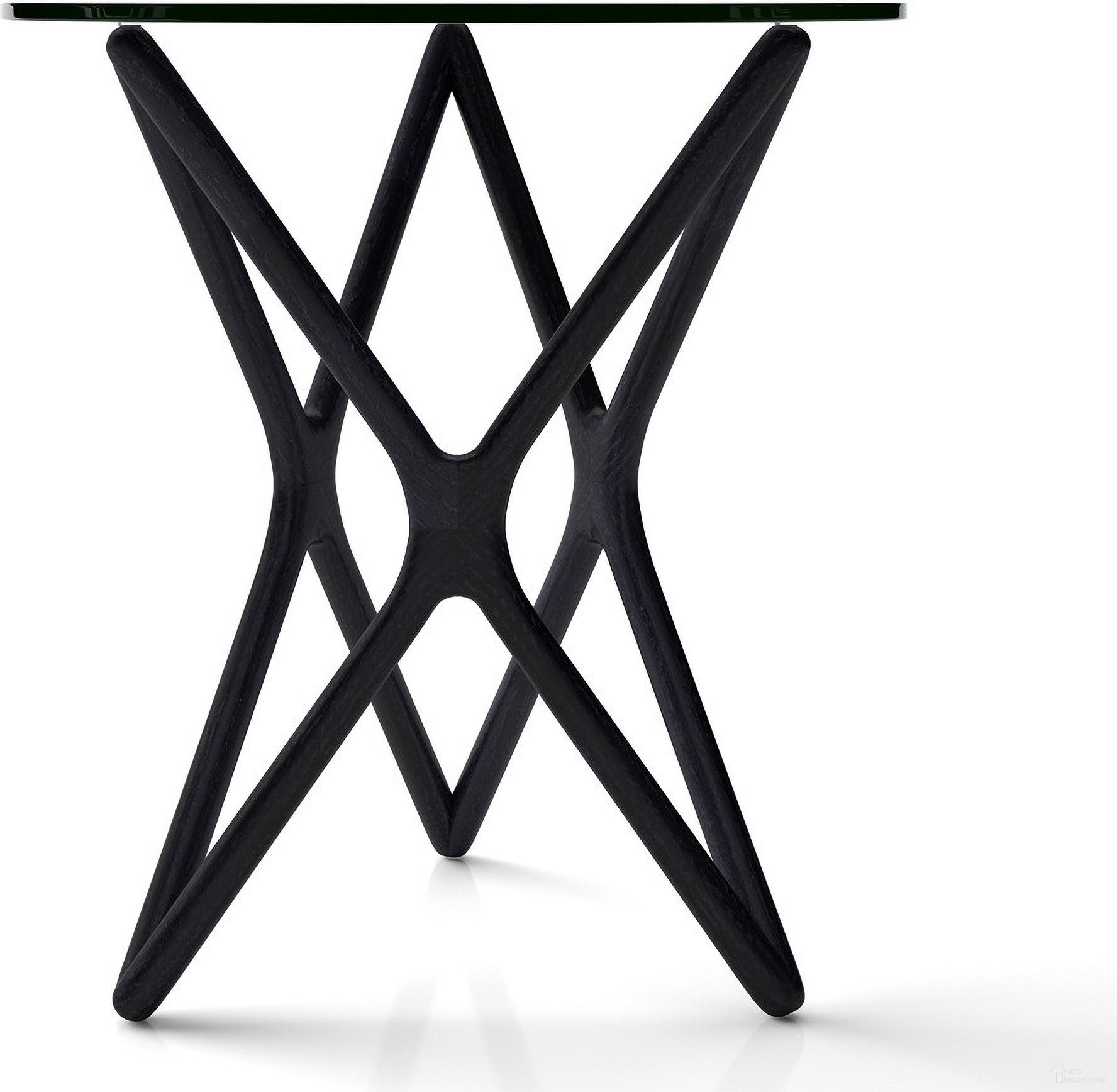 The appearance of Starlight Side Table In Black designed by Aeon in the modern / contemporary interior design. This black piece of furniture  was selected by 1StopBedrooms from Starlight Collection to add a touch of cosiness and style into your home. Sku: SD9153B-SideTable-GlassTop-Box 1;SD9153B-Black-Box2. Material: Wood.