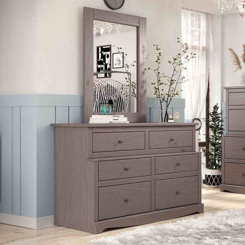 The appearance of Stavros Dresser In Gray designed by Furniture of America in the rustic / southwestern interior design. This gray piece of furniture was selected by 1StopBedrooms from Stavros Collection to add a touch of cosiness and style into your home. Sku: AM7002GY-D. Material: Solid Wood.