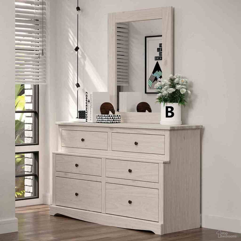 The appearance of Stavros Dresser In White designed by Furniture of America in the rustic / southwestern interior design. This white piece of furniture was selected by 1StopBedrooms from Stavros Collection to add a touch of cosiness and style into your home. Sku: AM7002WH-D. Material: Solid Wood.