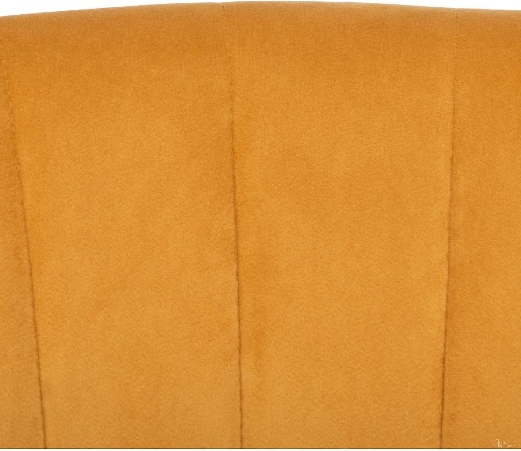 Stazia Marigold and Black Wingback Accent Chair by Safavieh 1StopBedrooms