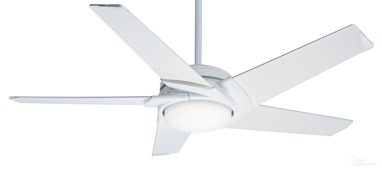 Stealth 54 Inch Ceiling Fan with LED Light Kit and Handheld Remote In Snow White and Hi-Gloss Snow White