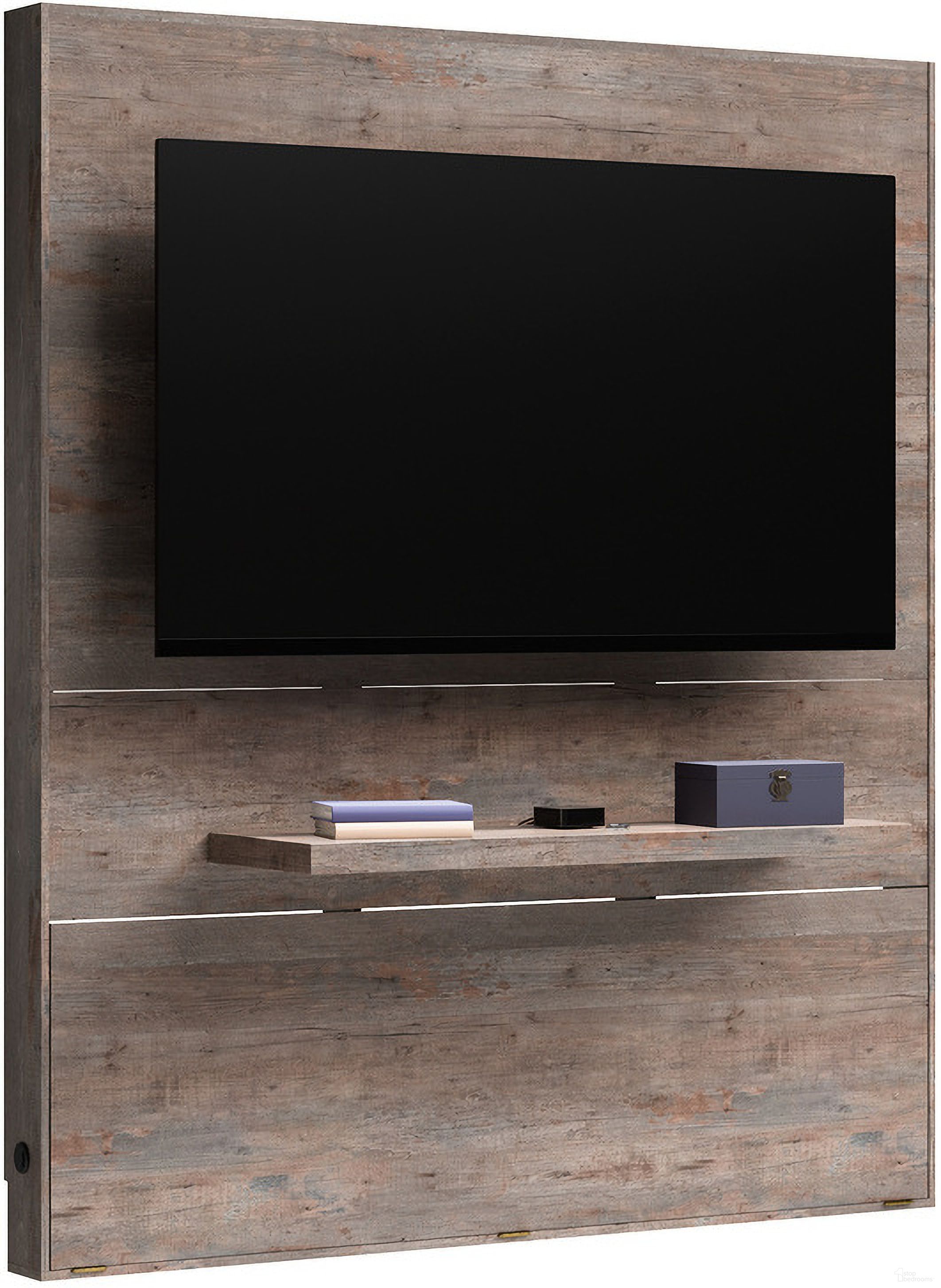 Steel River Entertainment Wall In Weathered Wood